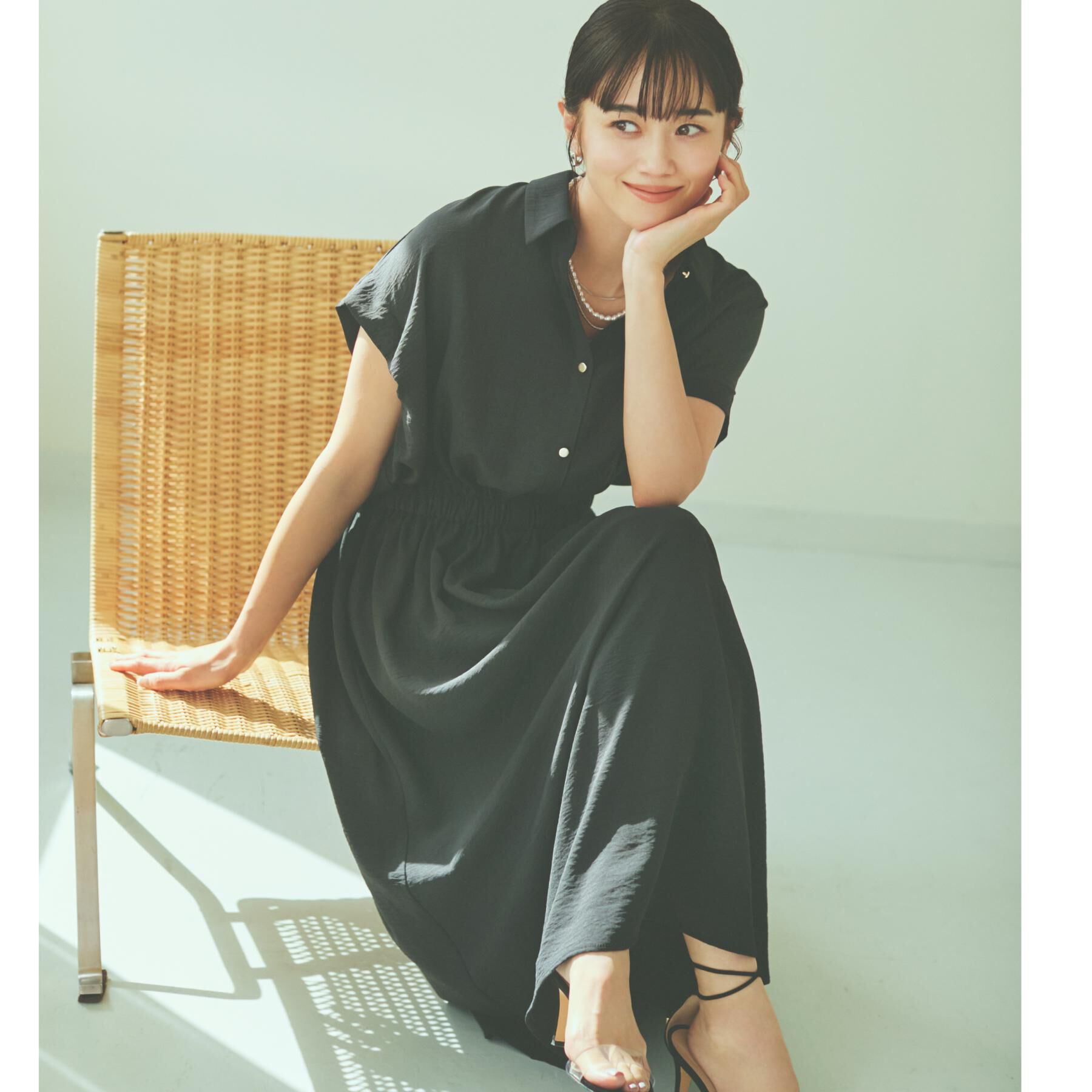 THE SHOP TK「シャツワンピース【防シワ／接触冷感／UV／洗濯機OK】」|ワンピース|