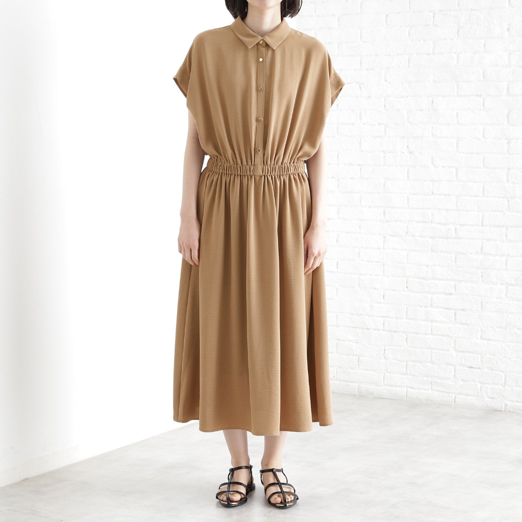THE SHOP TK「シャツワンピース【防シワ／接触冷感／UV／洗濯機OK】」|ワンピース|