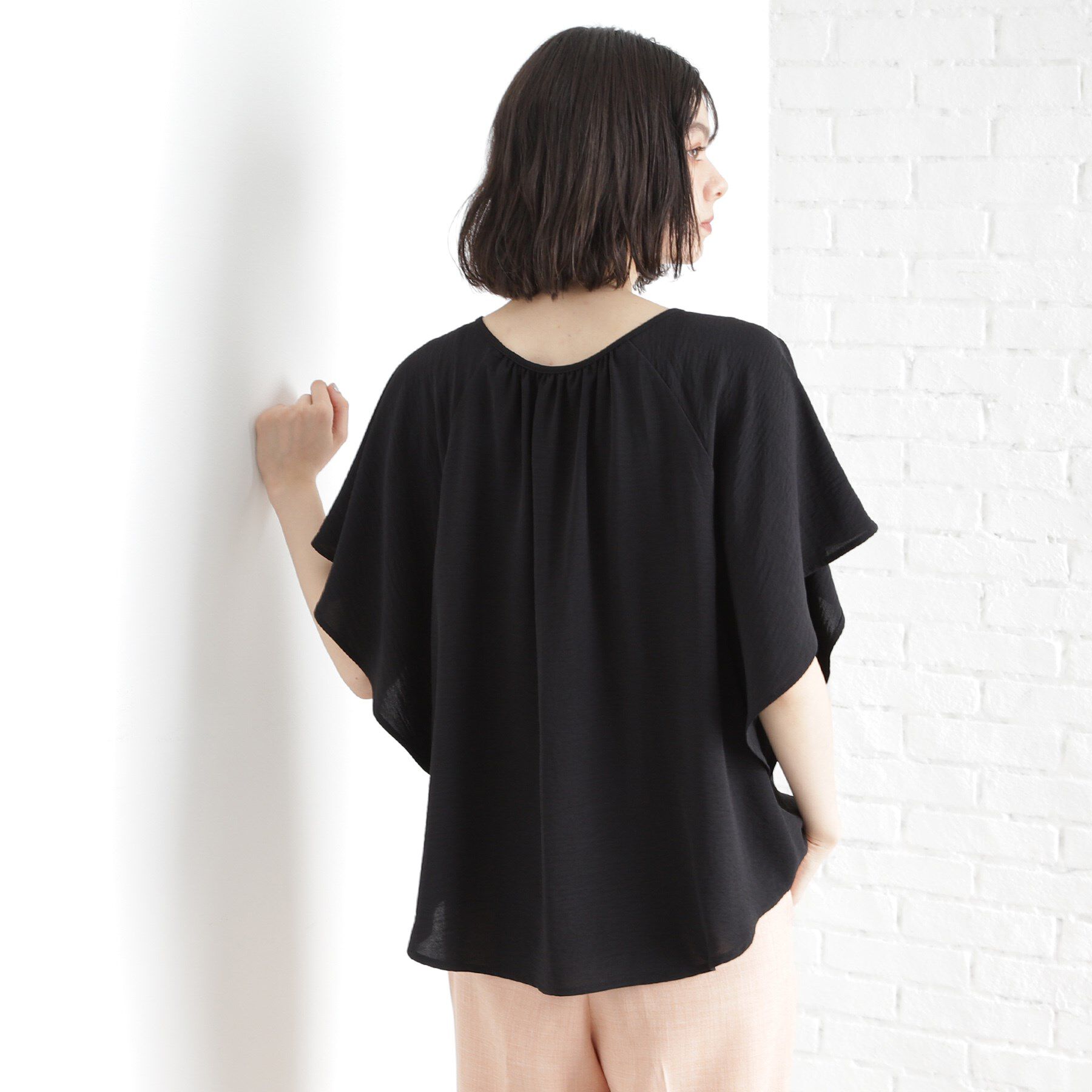 THE SHOP TK「袖フレアブラウス【防シワ／接触冷感／洗濯機OK/セットアップ可】」|シャツ・ブラウス|