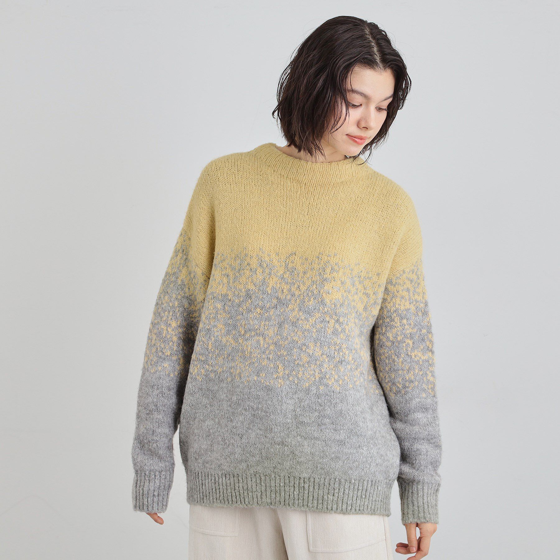 THE SHOP TK「バルキーブレンドヤーンニットプルオーバー」|ニット・セーター|