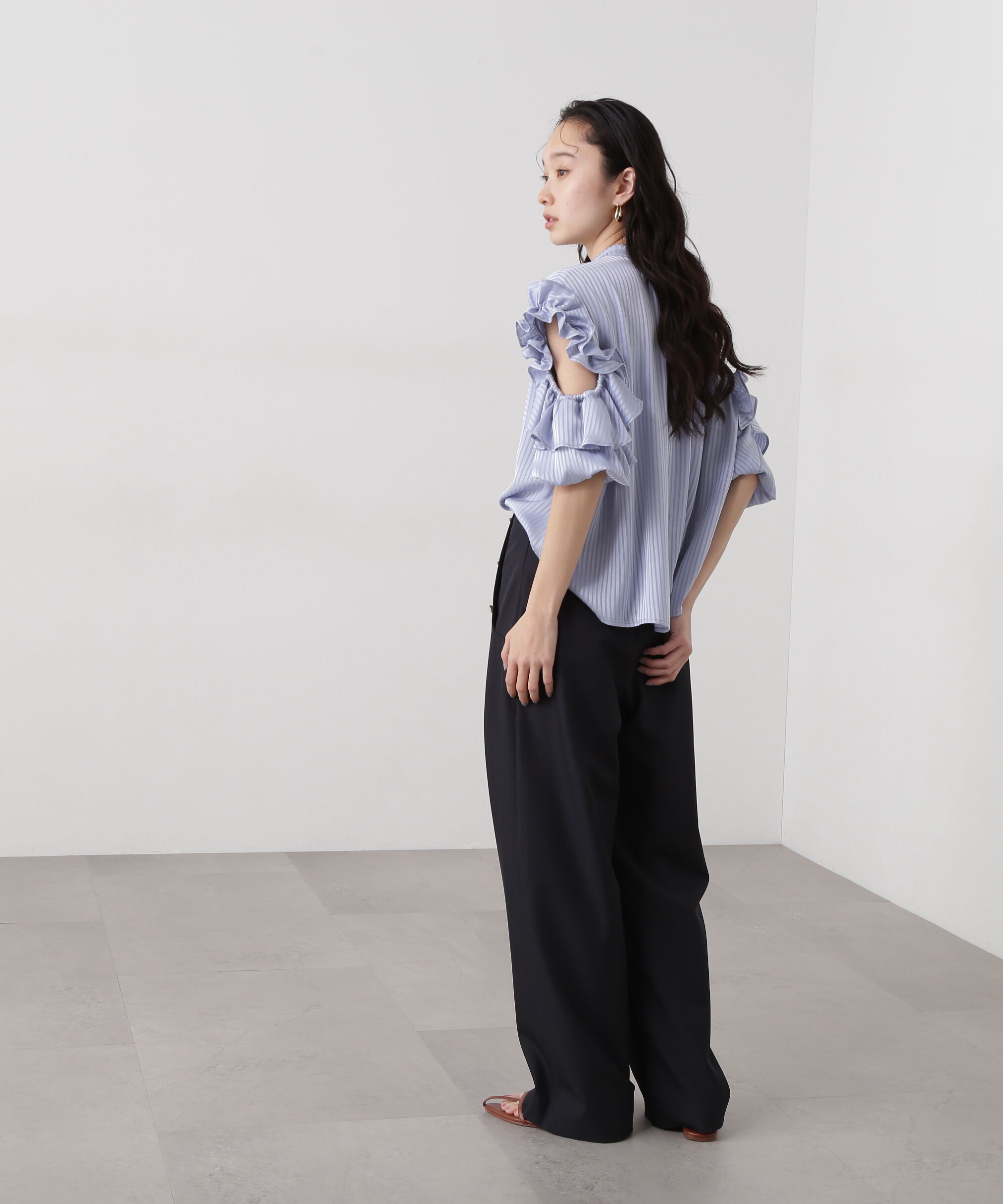  「ラッフルスリーブブラウス」|シャツ・ブラウス|