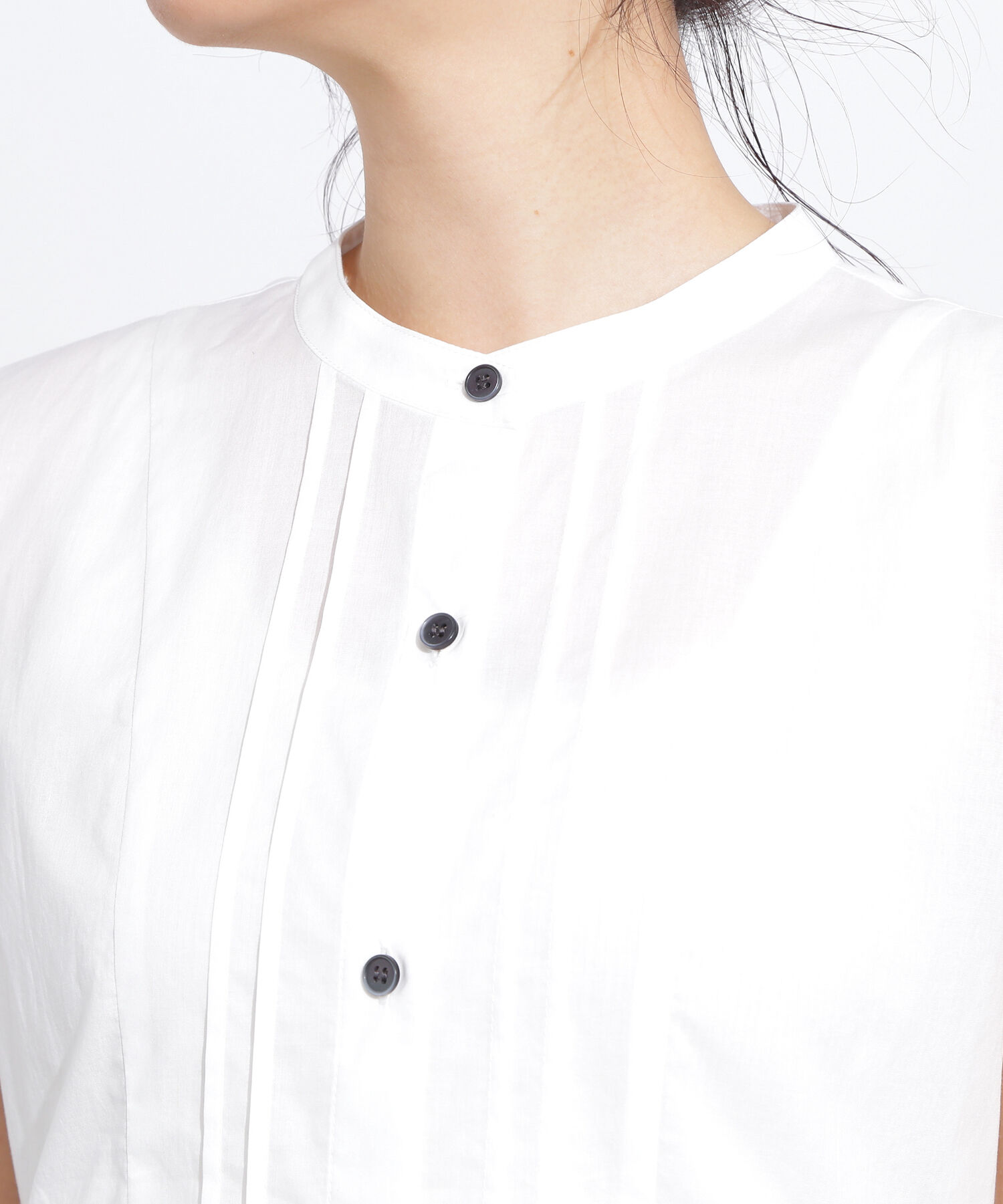  「ピンタックノースリーブブラウス」|シャツ・ブラウス|