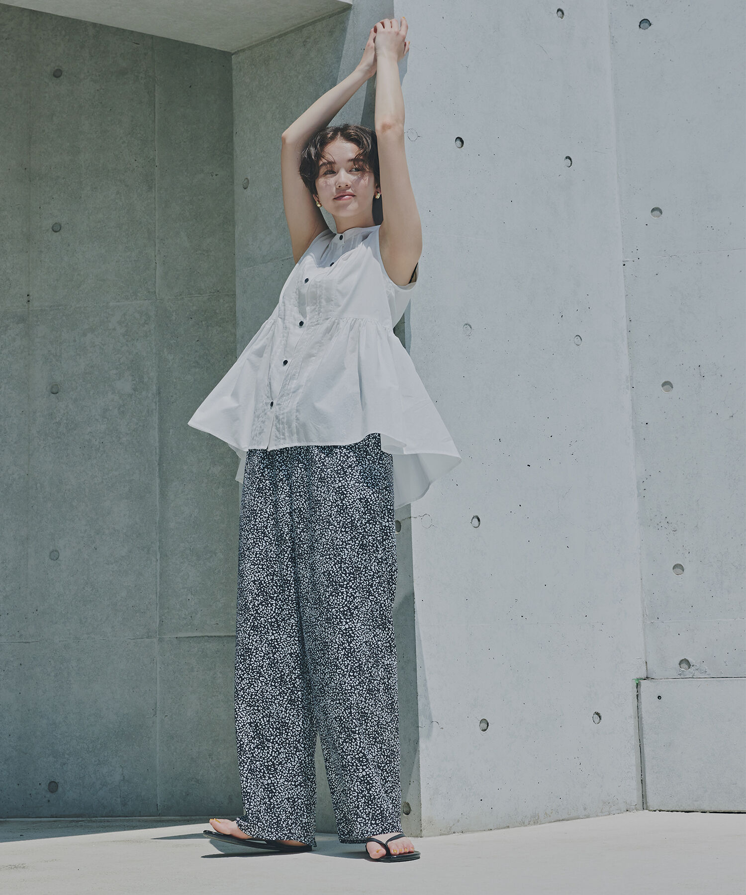  「ピンタックノースリーブブラウス」|シャツ・ブラウス|