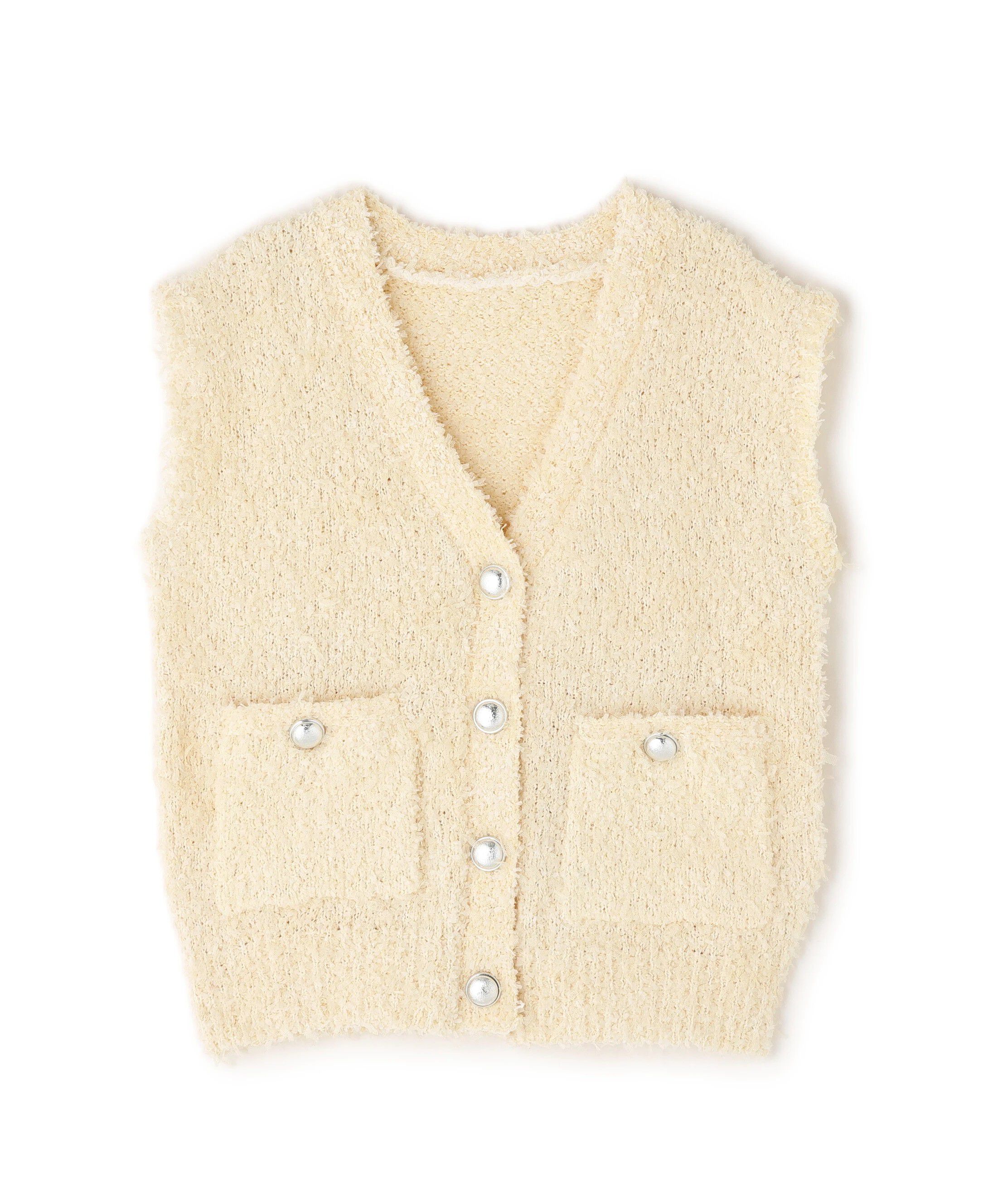  「Vネックニットジレ」|ニット・セーター|