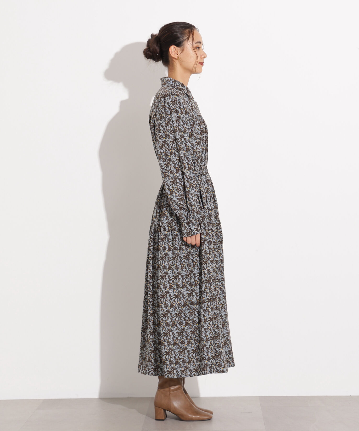  「ヴィンテージフラワーシャツワンピース」|ワンピース|