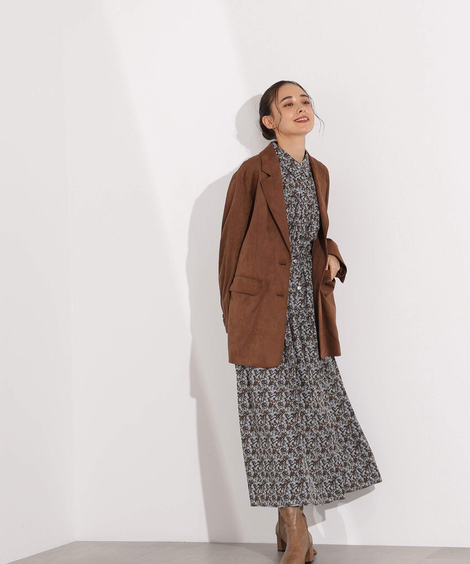  「ヴィンテージフラワーシャツワンピース」|ワンピース|