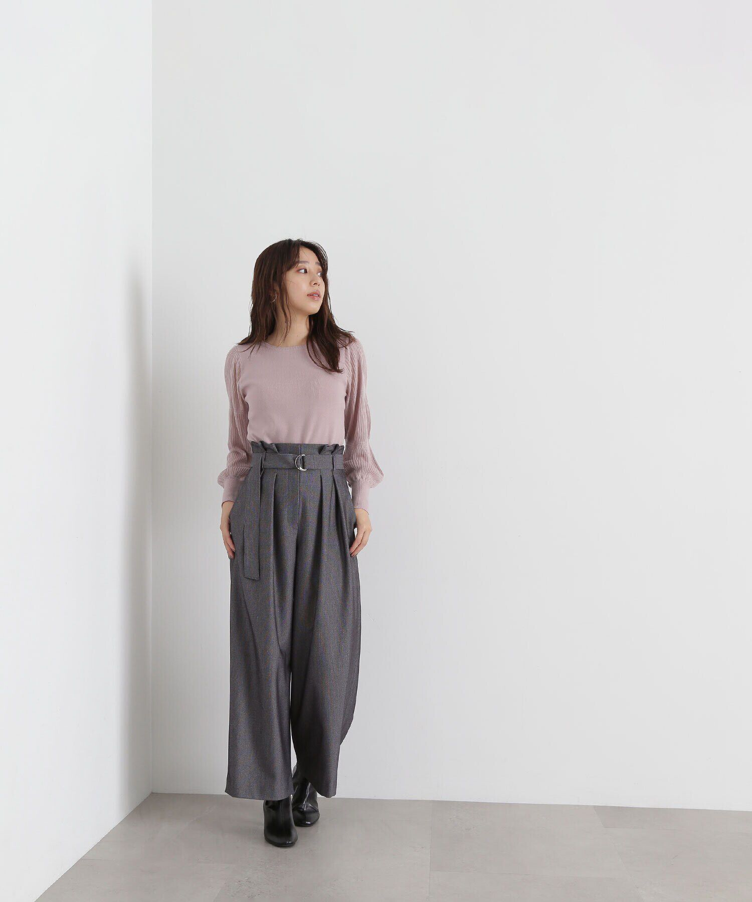  「ベルテッドツイーディータックパンツ」|その他|