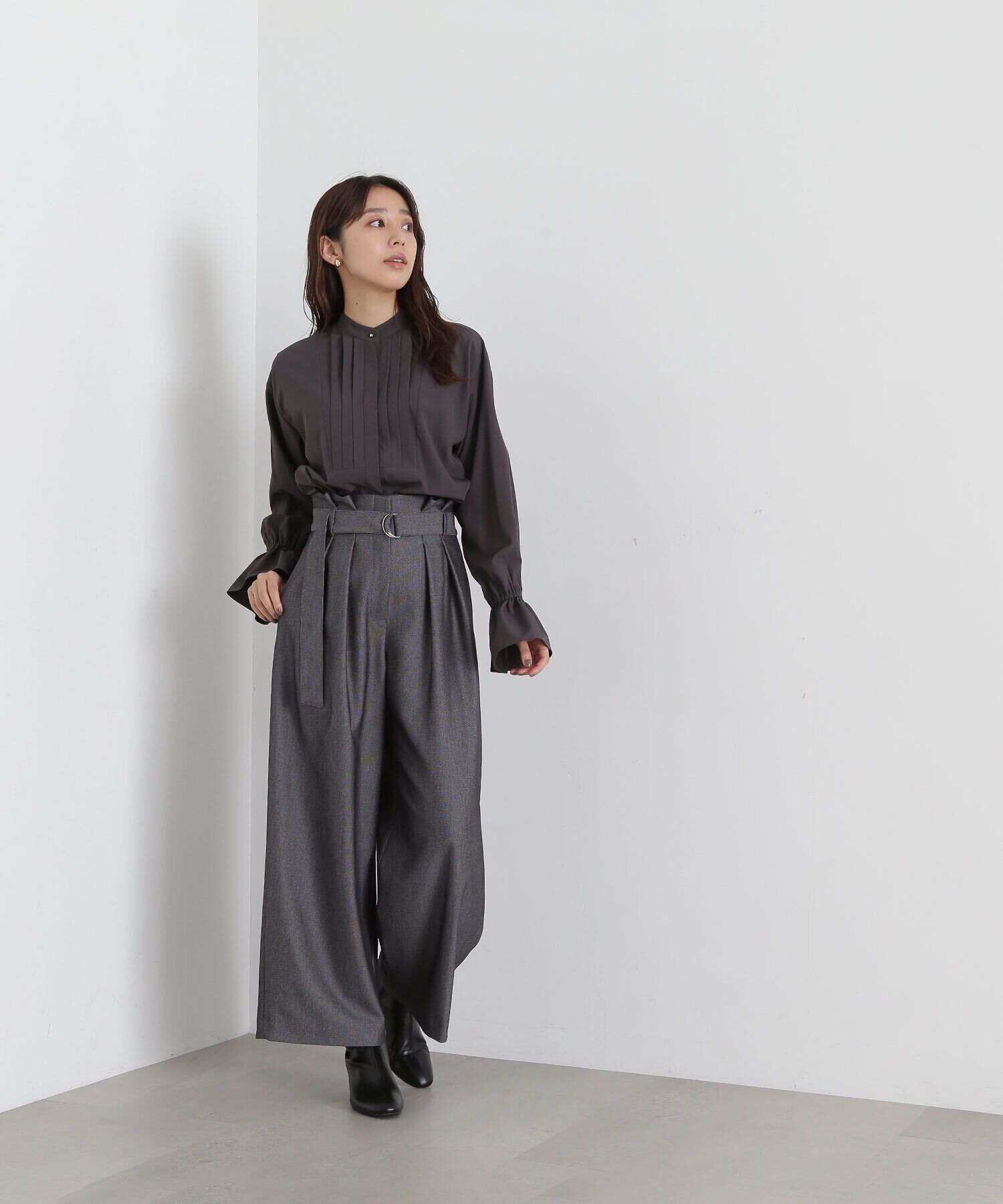  「ベルテッドツイーディータックパンツ」|その他|