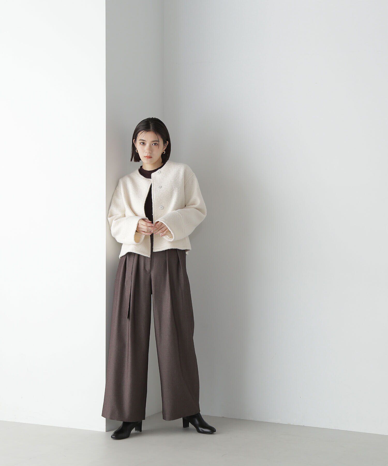  「ベルテッドツイーディータックパンツ」|その他|