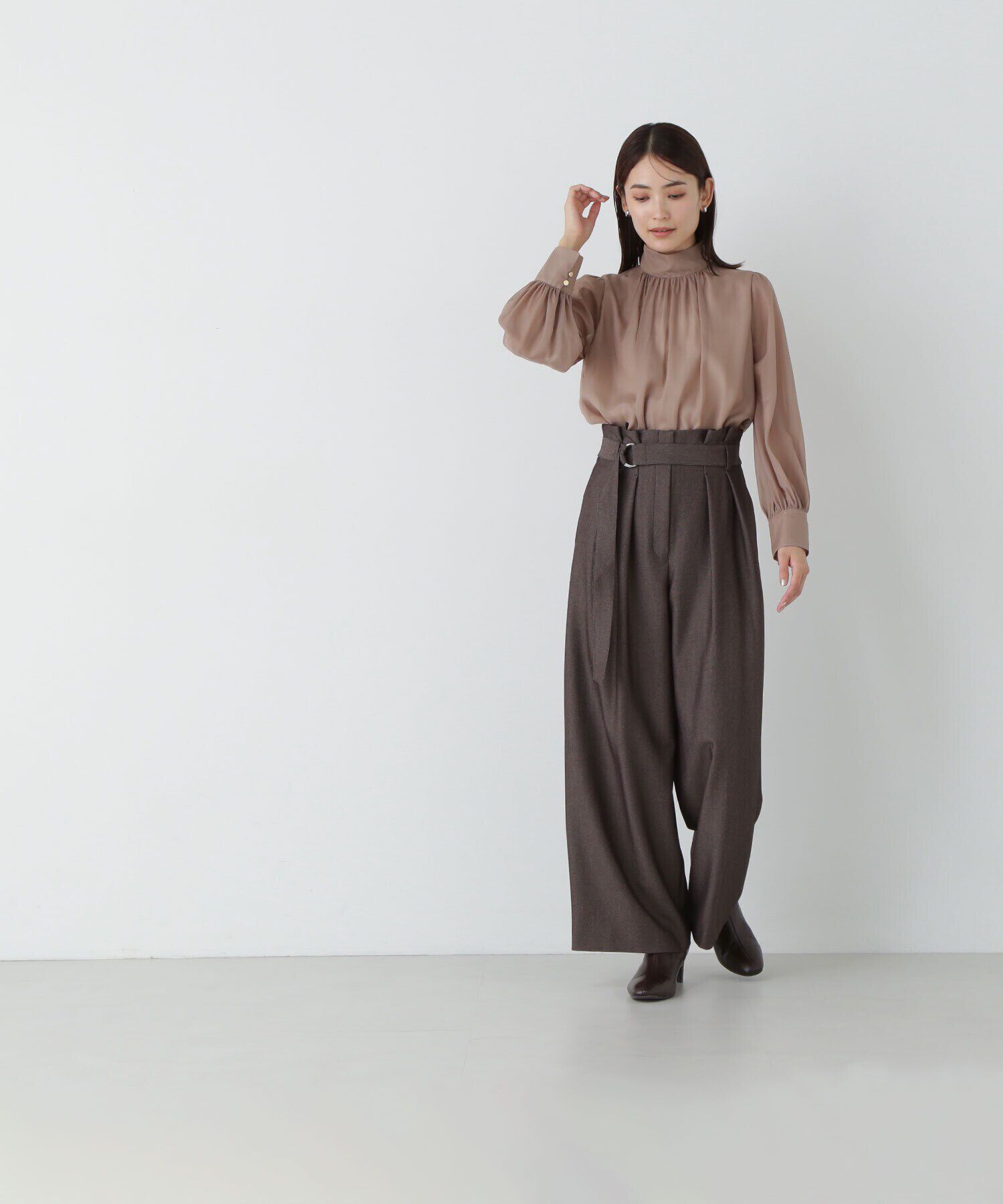  「ベルテッドツイーディータックパンツ」|その他|