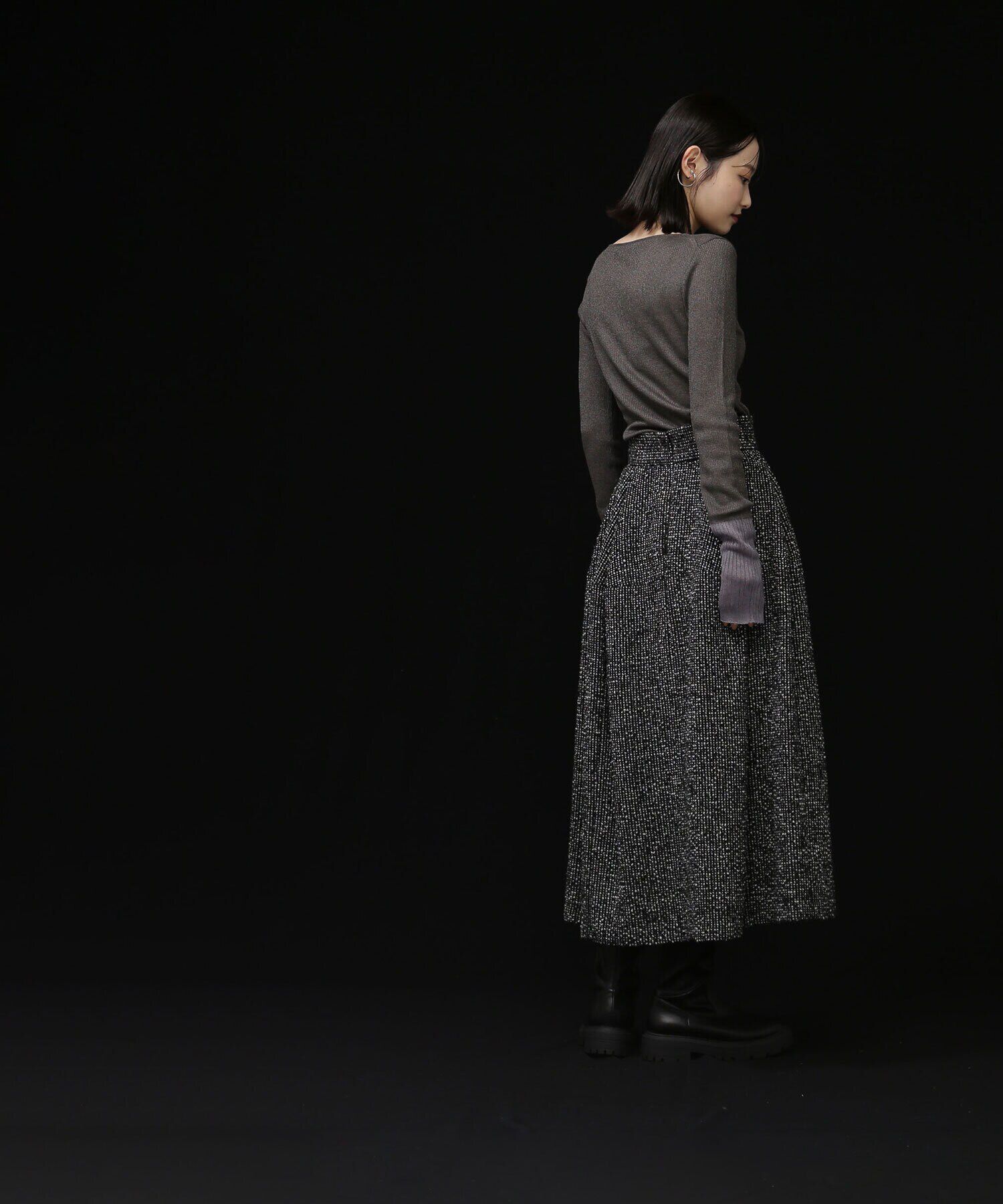  「ツイードコクーンスカート」|スカート|