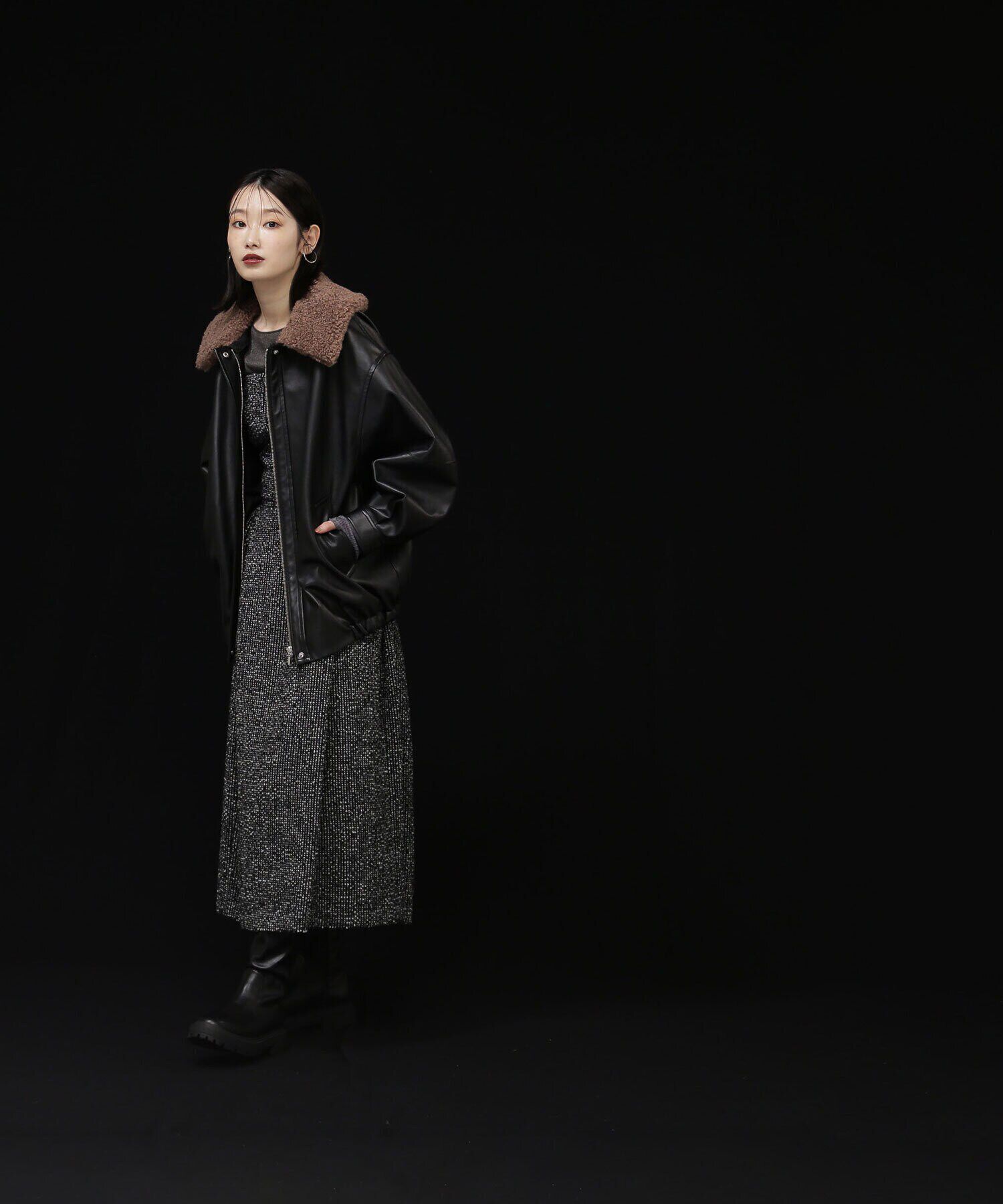  「ツイードコクーンスカート」|スカート|