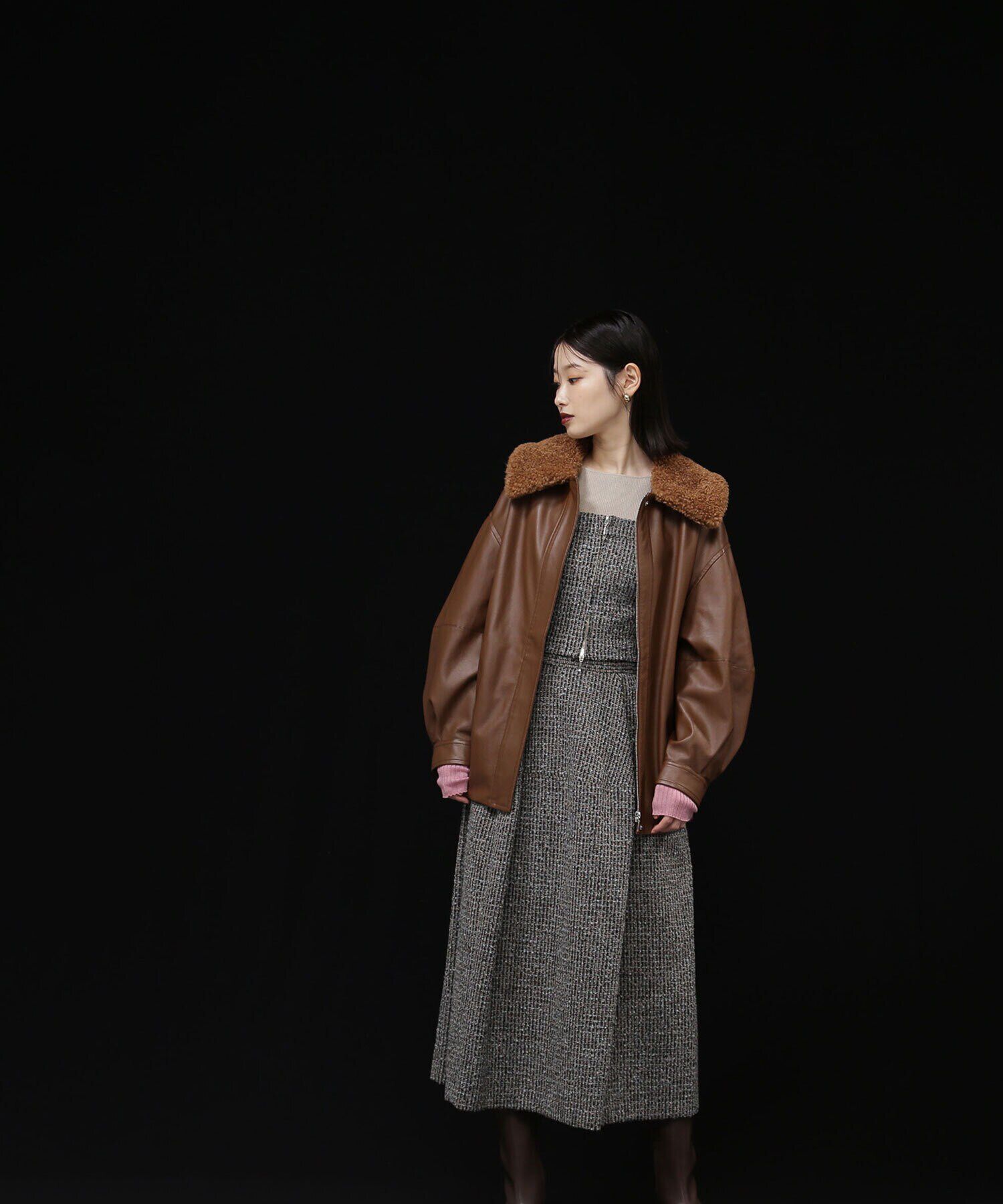  「ツイードコクーンスカート」|スカート|