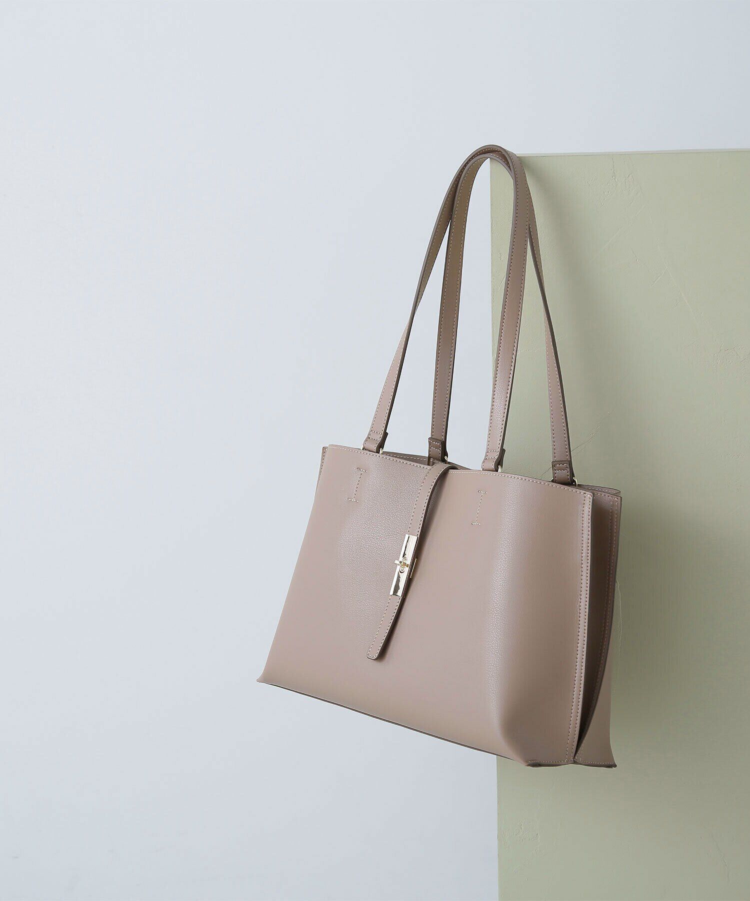  「エブリデイラージトートバッグ」|トートバッグ|ベージュ