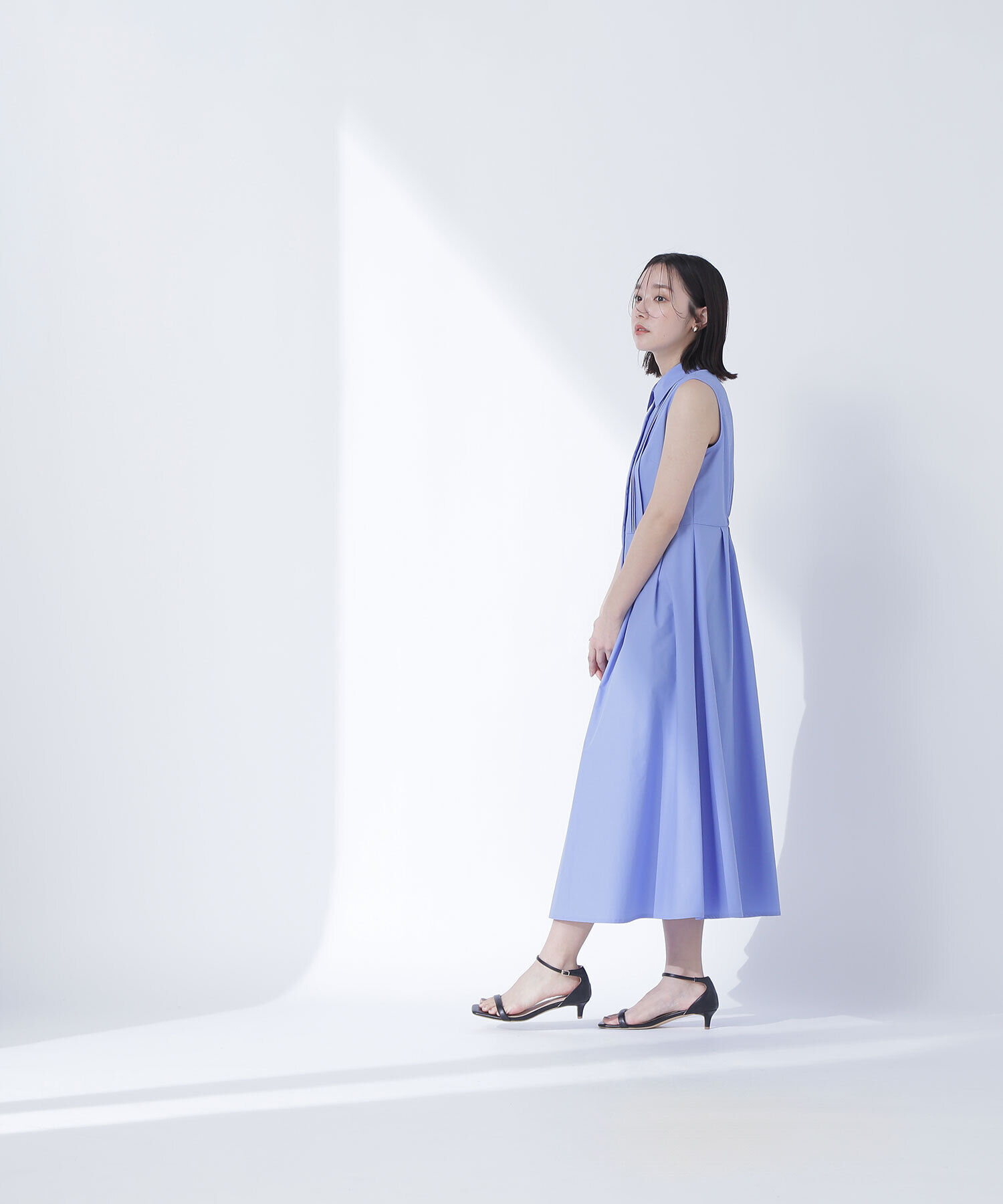  「ピンタックシャツワンピース」|ワンピース|