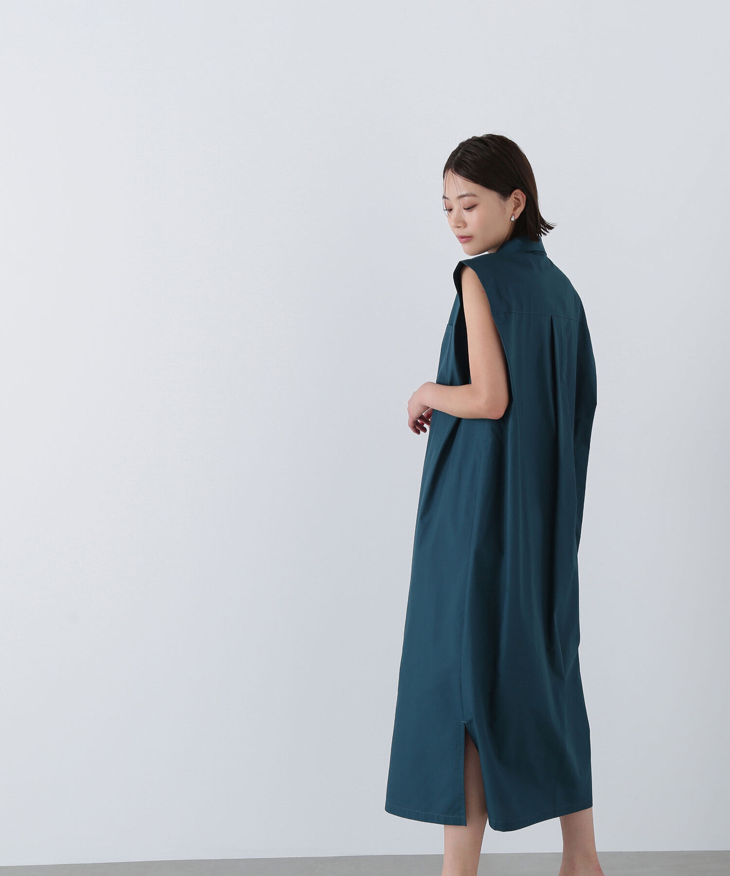  「ベルテッドナローシャツワンピース」|ワンピース|