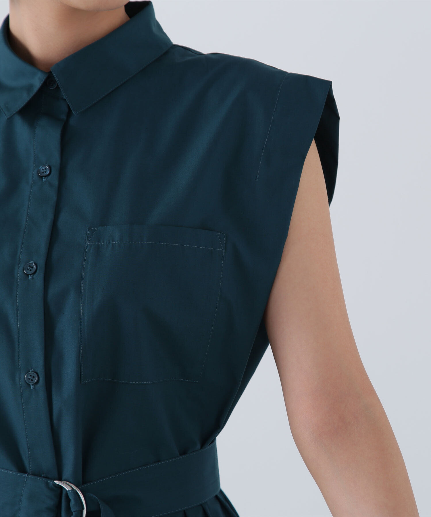  「ベルテッドナローシャツワンピース」|ワンピース|