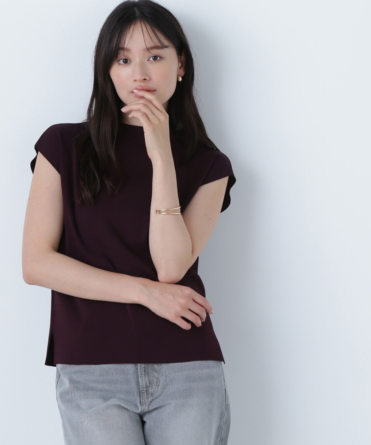  「総針ベーシックシリーズ モックネックニット」|ニット・セーター|