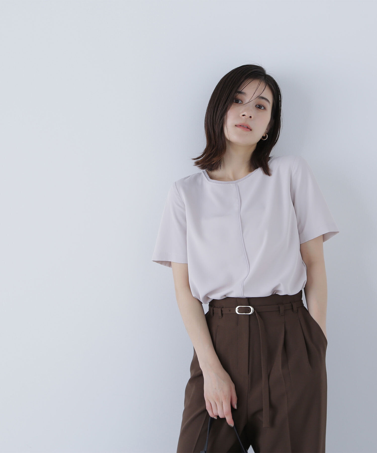  「シフォンラインTブラウス」|シャツ・ブラウス|