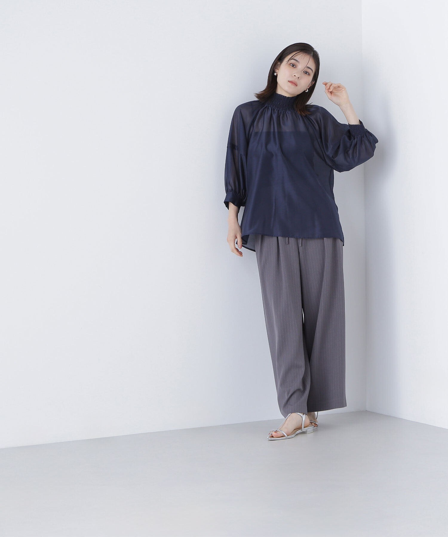  「シャーリングネックドルマンブラウス」|シャツ・ブラウス|