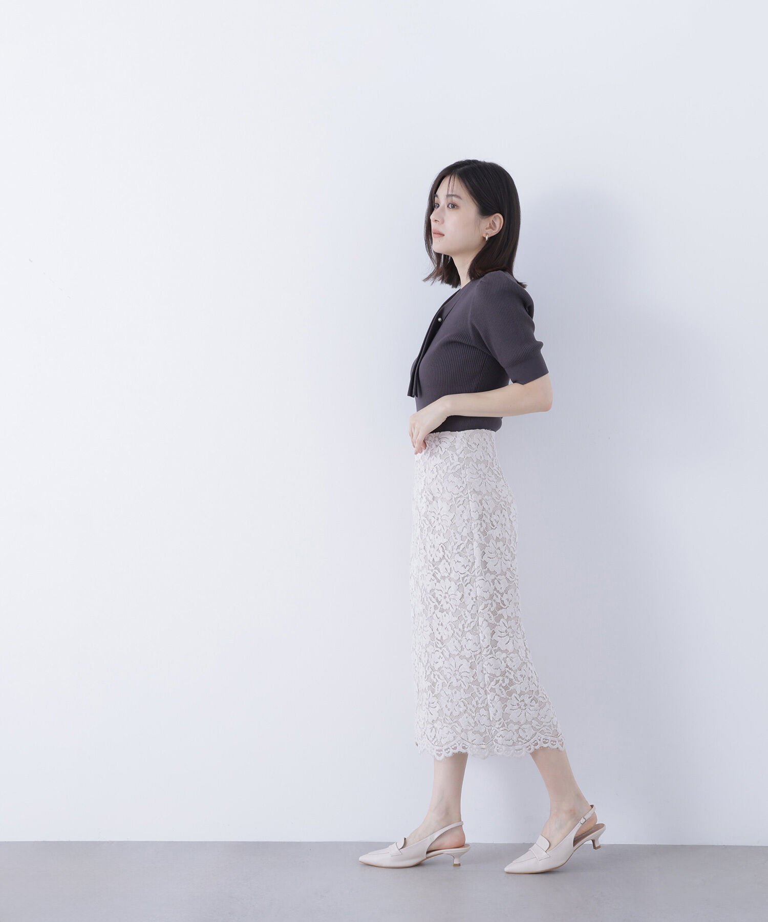  「ボウタイリブニット」|ニット・セーター|