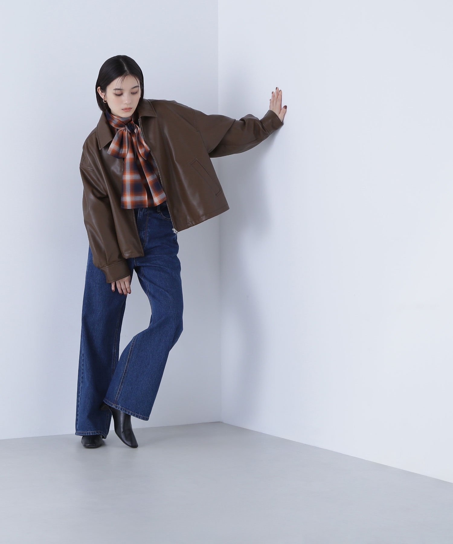  「フェイクレザードロストブルゾン」|ブルゾン・スタジャン|