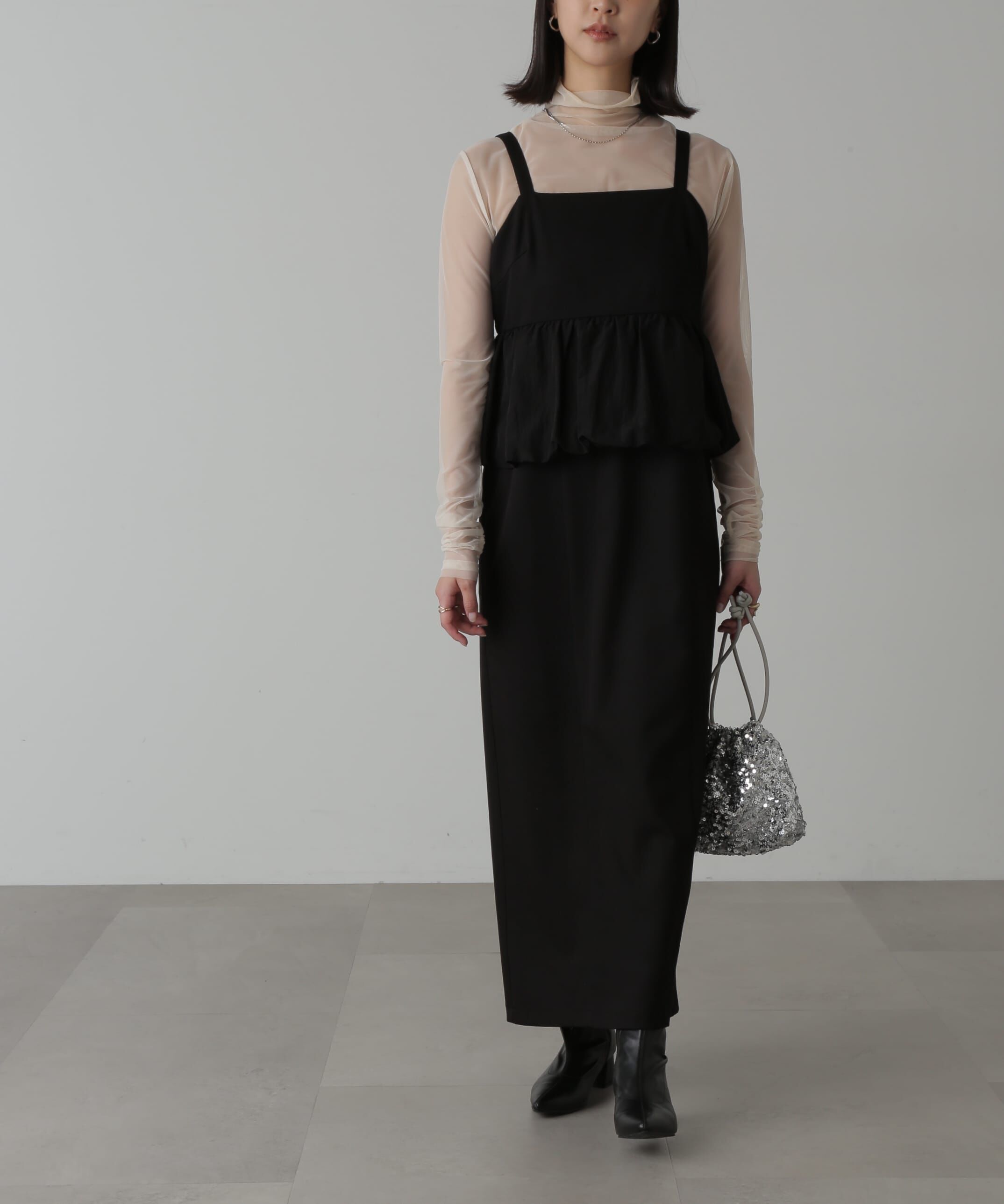  「ビスチェレイヤード風ドッキングワンピース」|ワンピース|