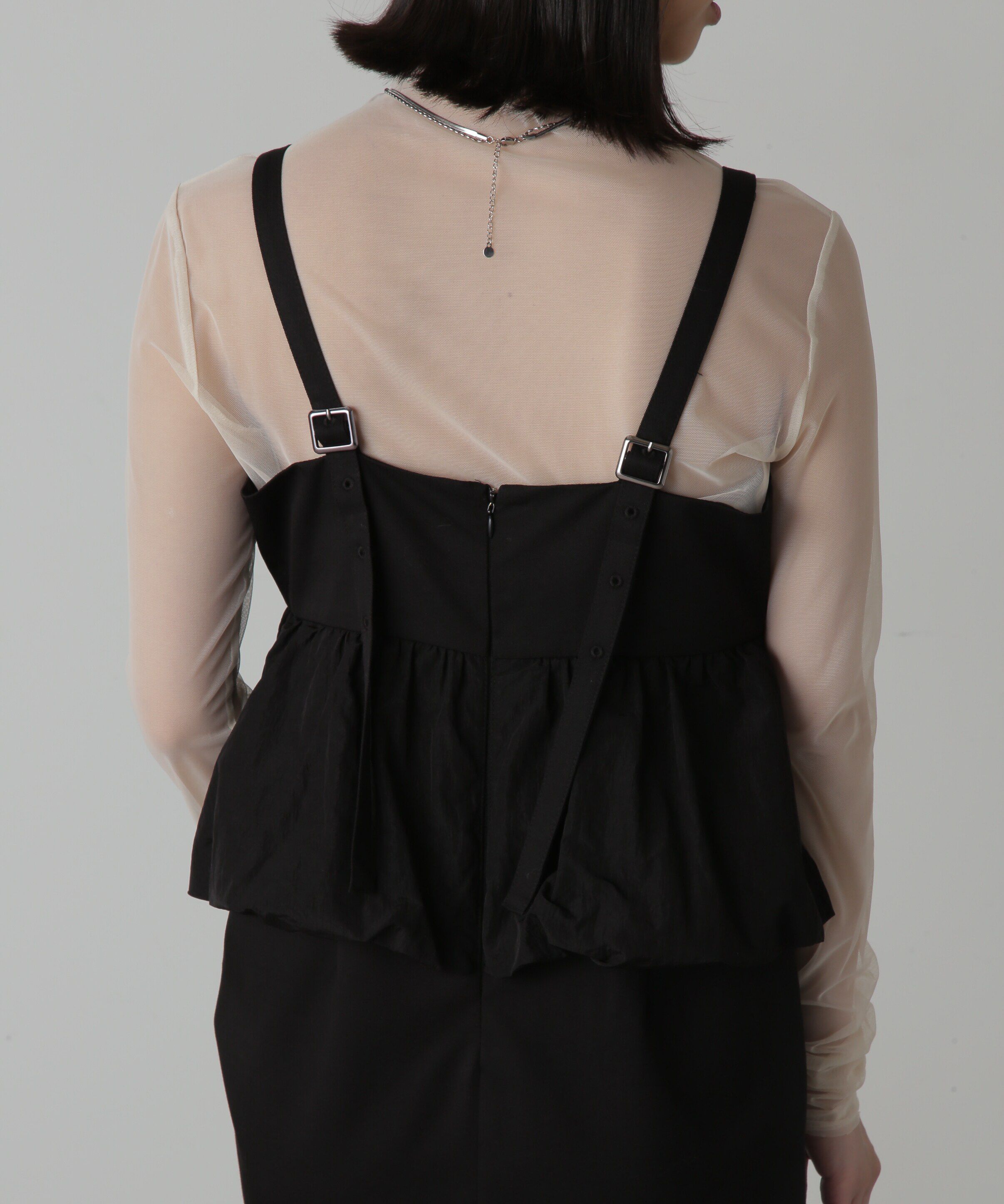  「ビスチェレイヤード風ドッキングワンピース」|ワンピース|