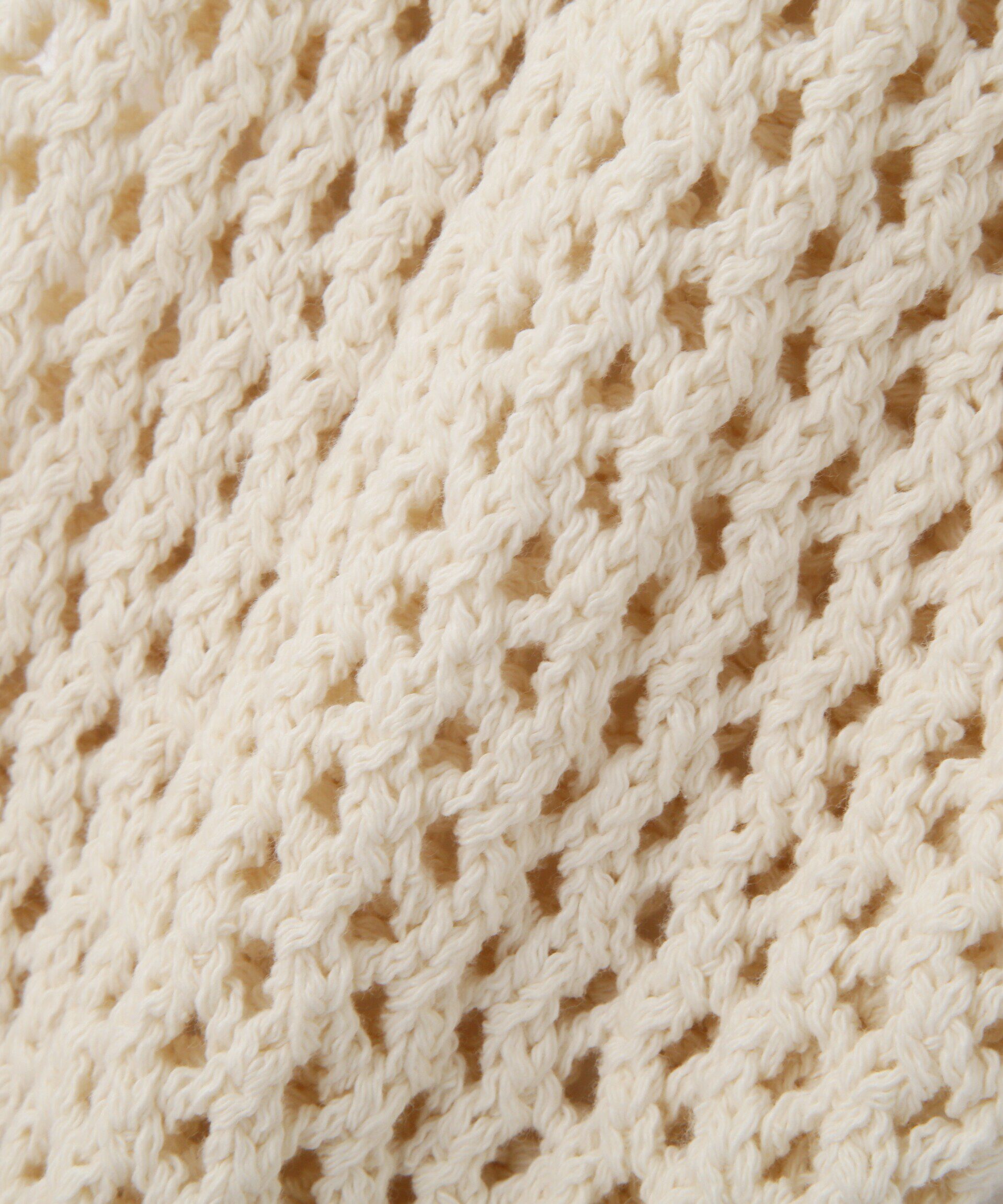  「ショート丈メッシュニットプルオーバー」|ニット・セーター|