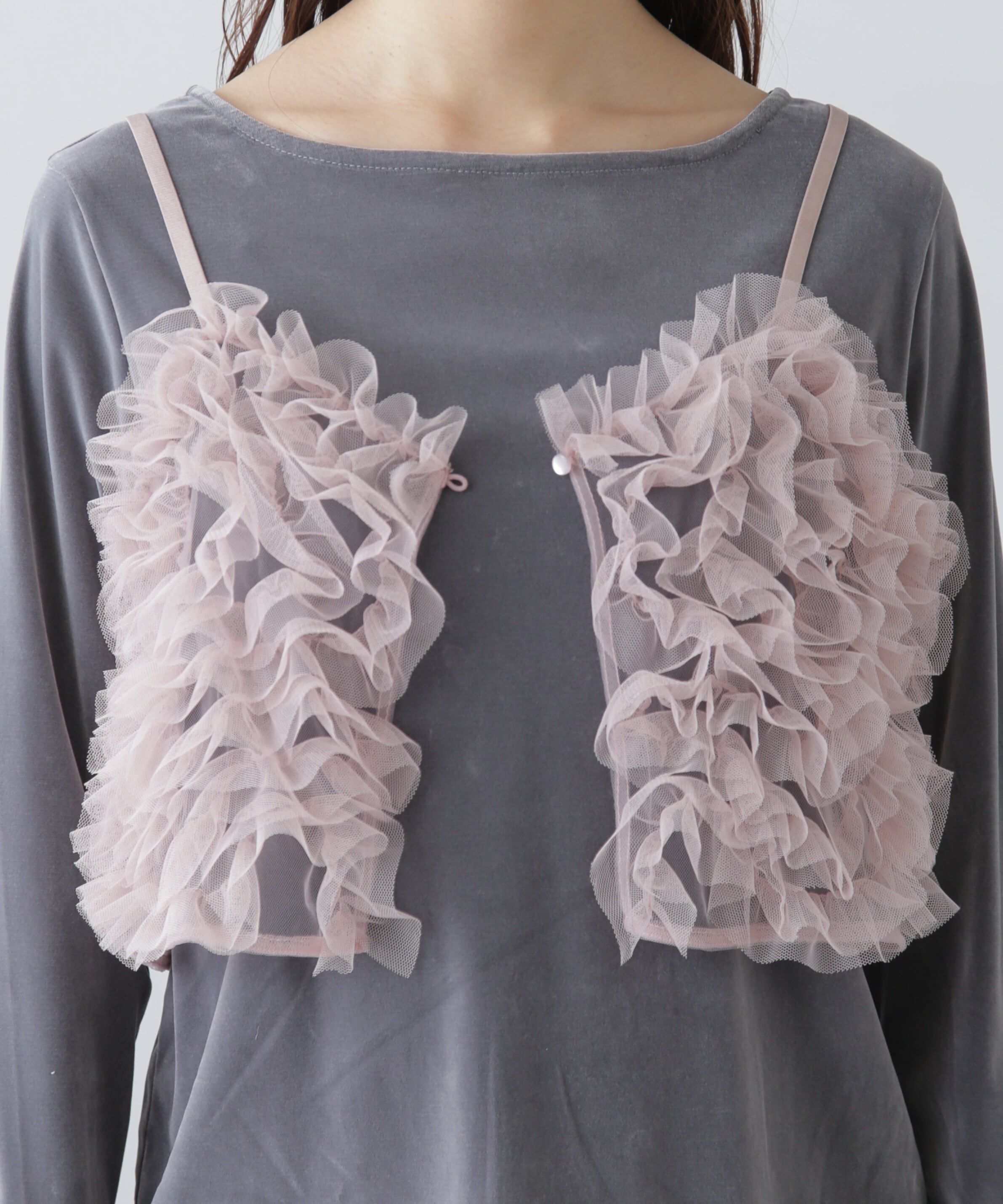  「チュールウェーブモチーフビスチェ」|シャツ・ブラウス|