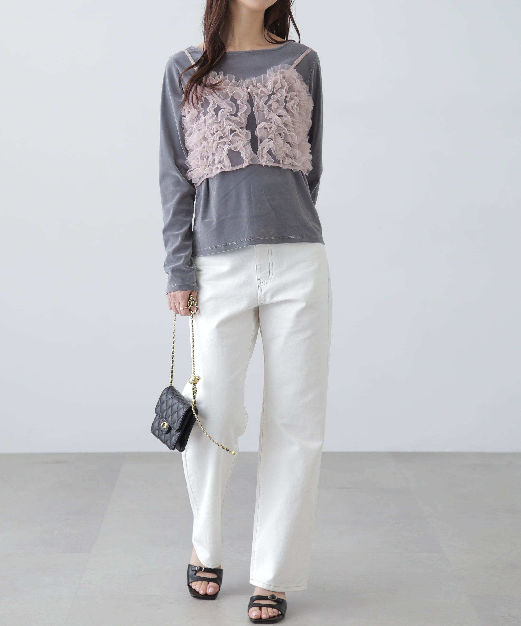  「チュールウェーブモチーフビスチェ」|シャツ・ブラウス|