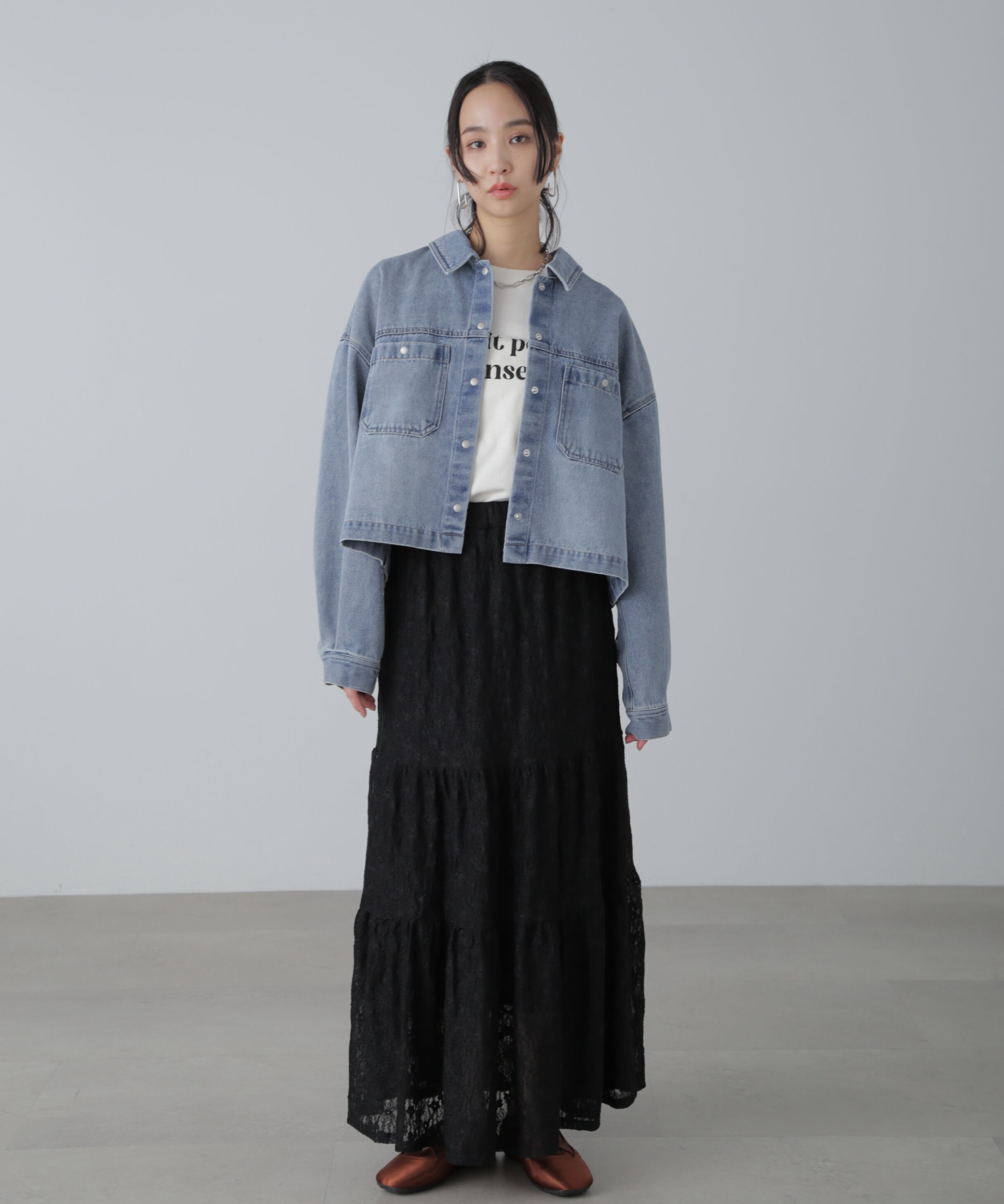  「フロントポケットショートシャツブルゾン」|ブルゾン・スタジャン|