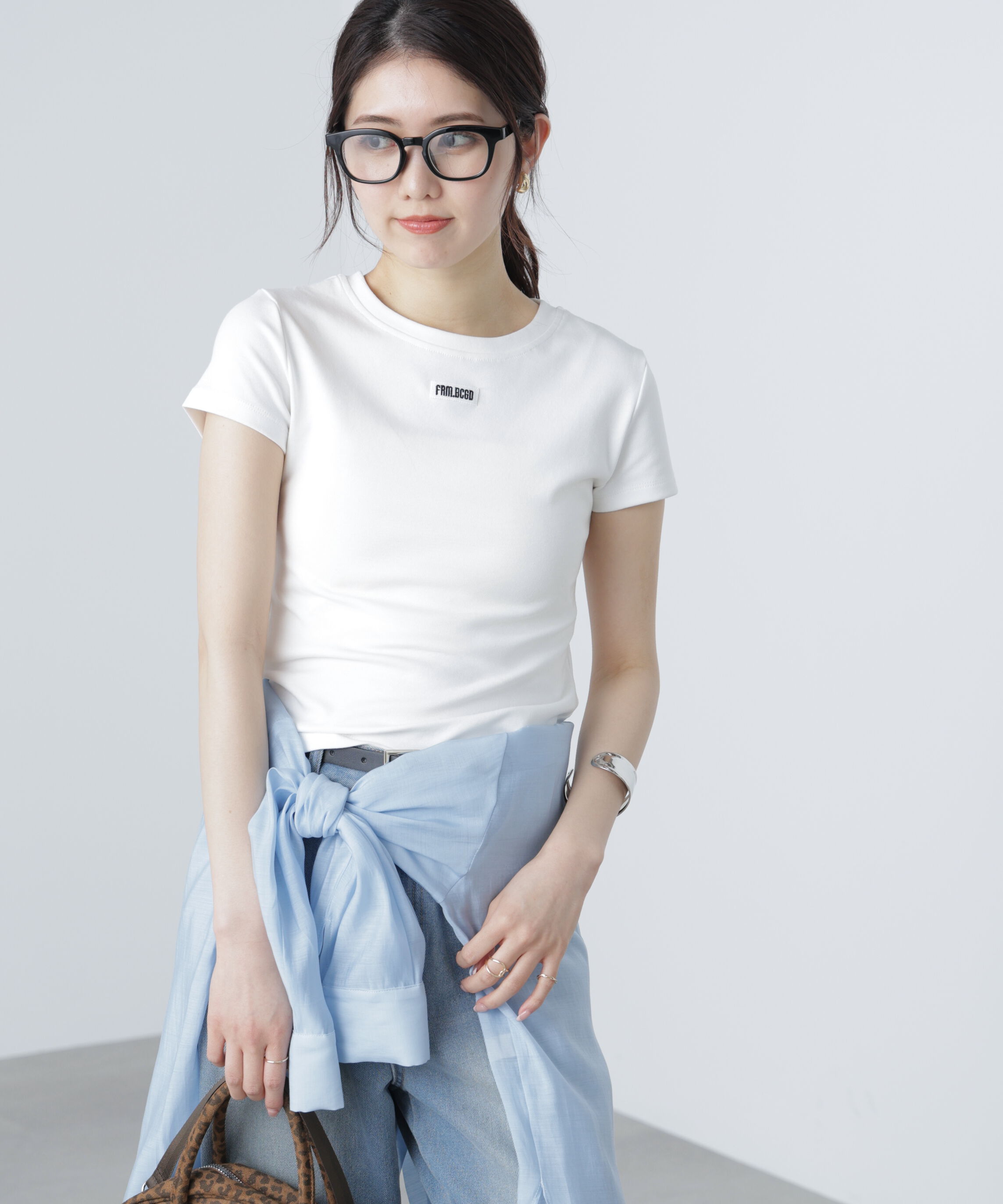  「ロゴ刺繍タグTシャツ」|Tシャツ・カットソー|