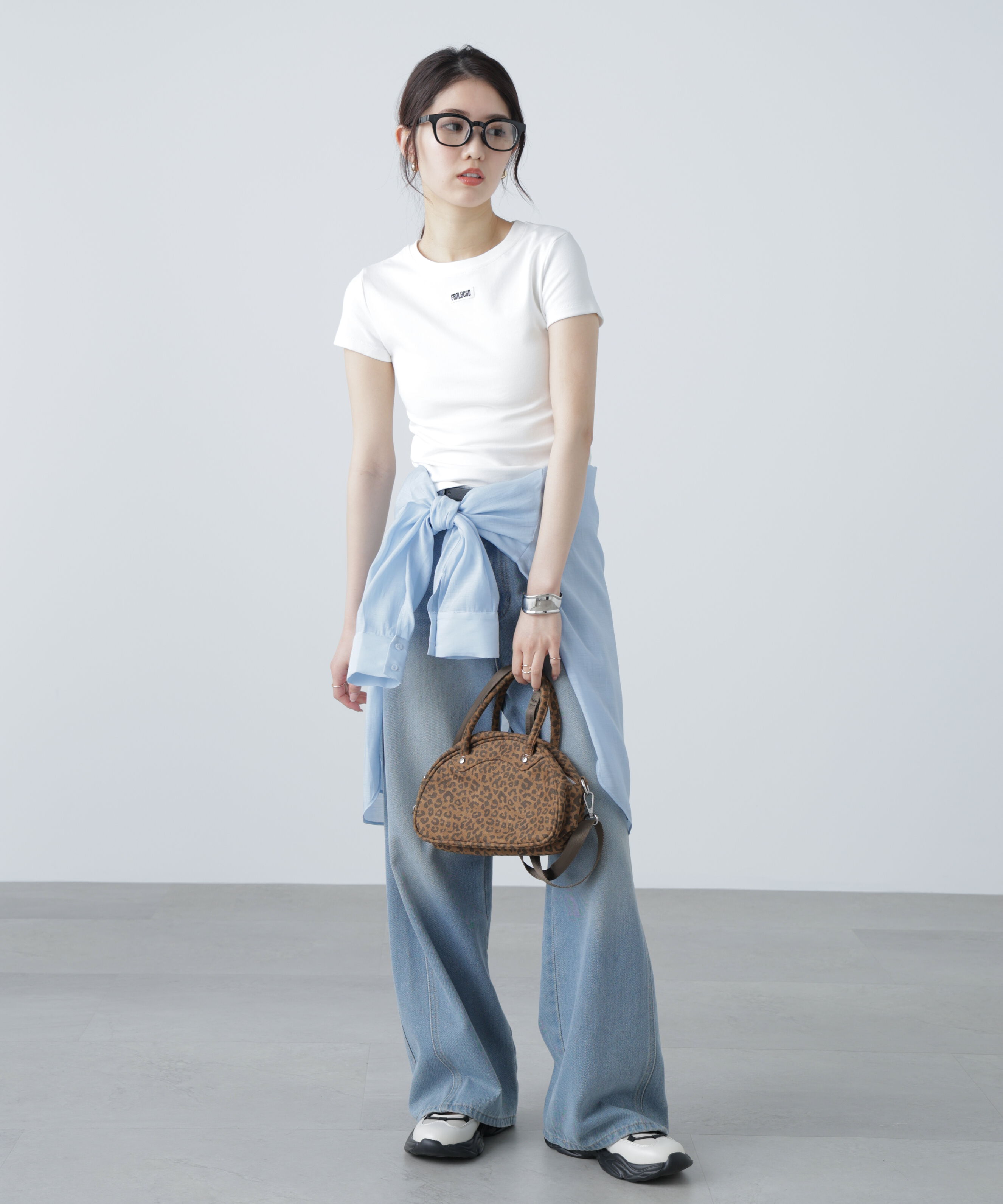  「ロゴ刺繍タグTシャツ」|Tシャツ・カットソー|