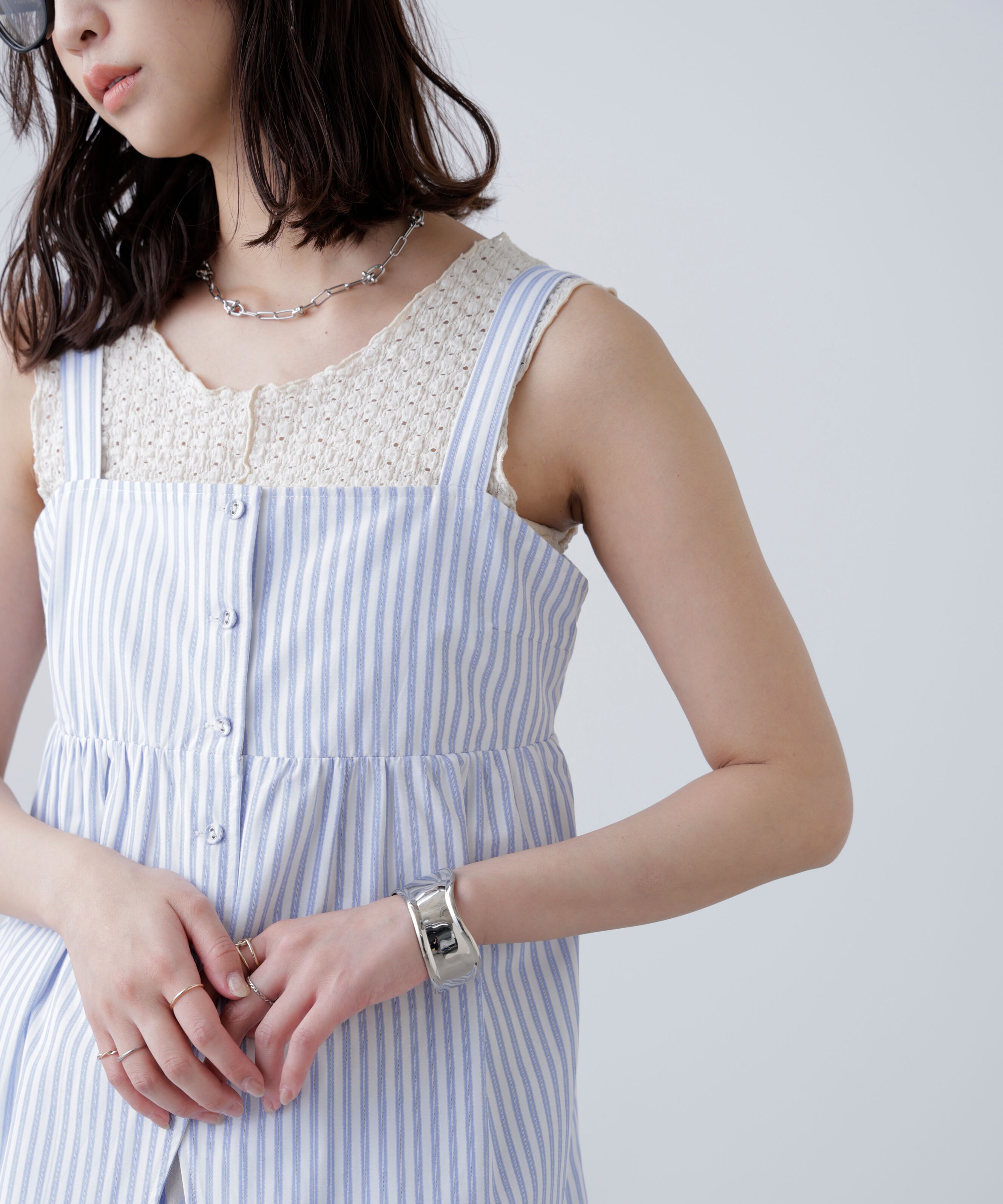  「〈セットアップ対応〉ストライプキャミソール」|シャツ・ブラウス|