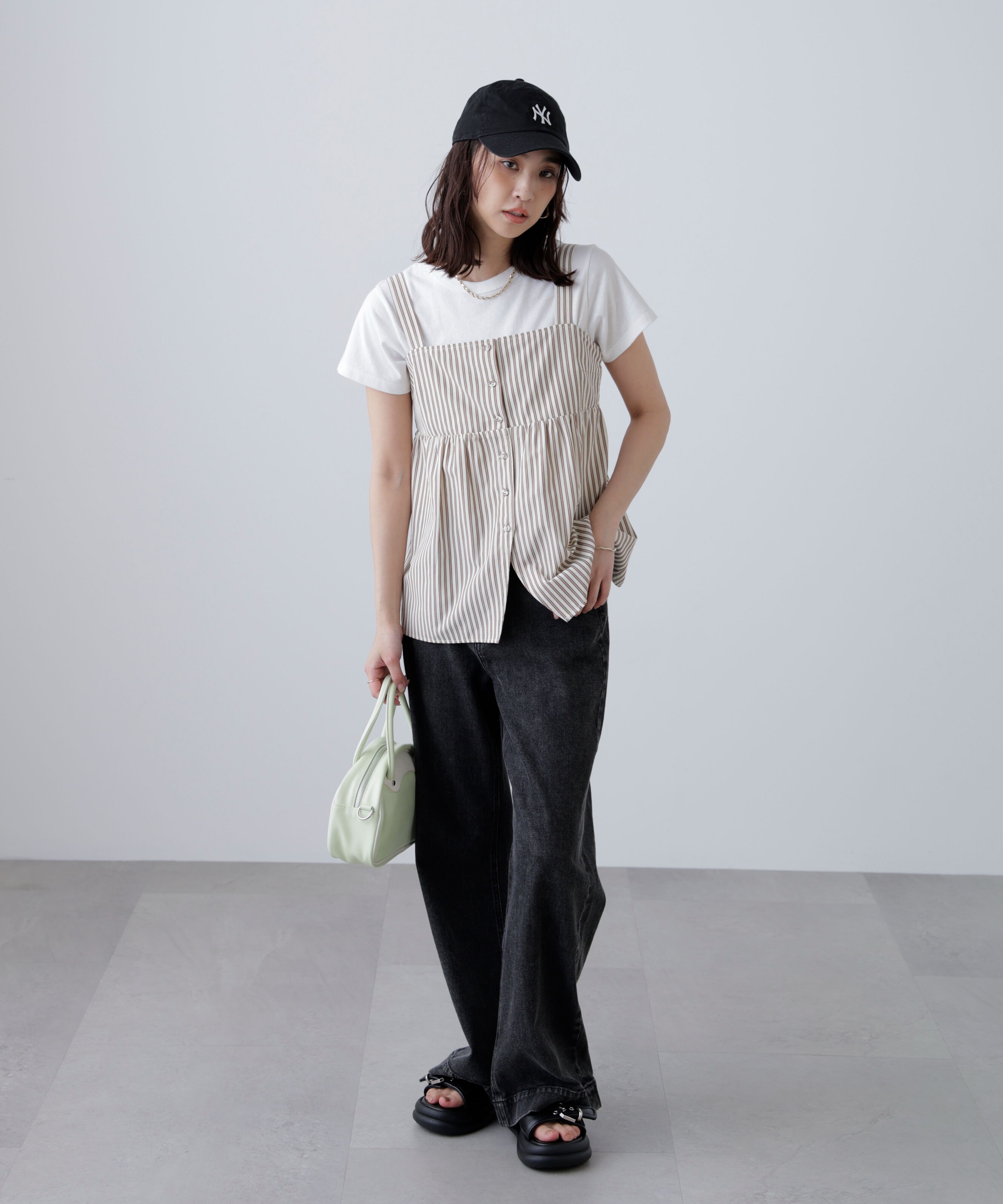  「〈セットアップ対応〉ストライプキャミソール」|シャツ・ブラウス|