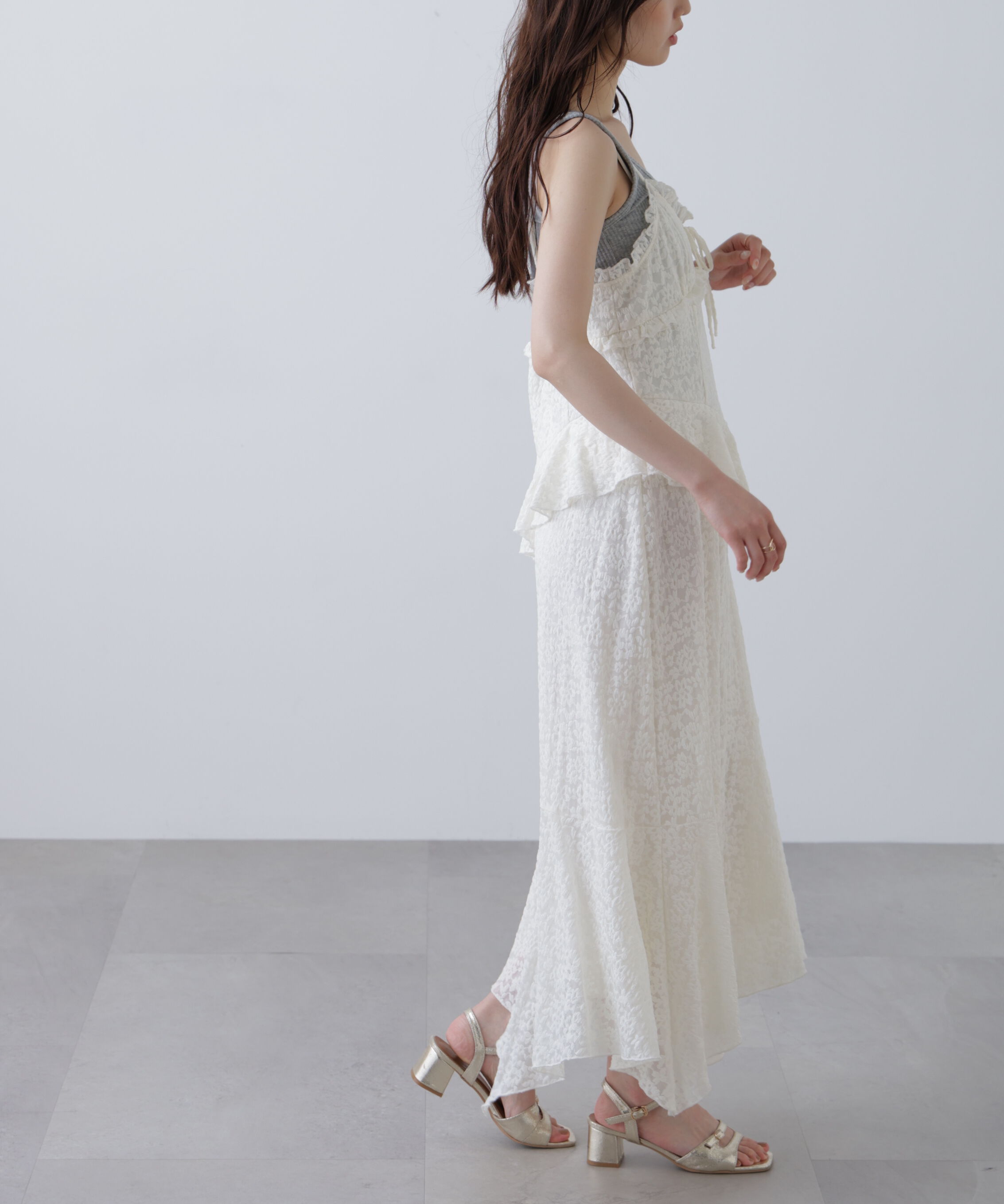  「イレヘムレースキャミワンピース」|ワンピース|