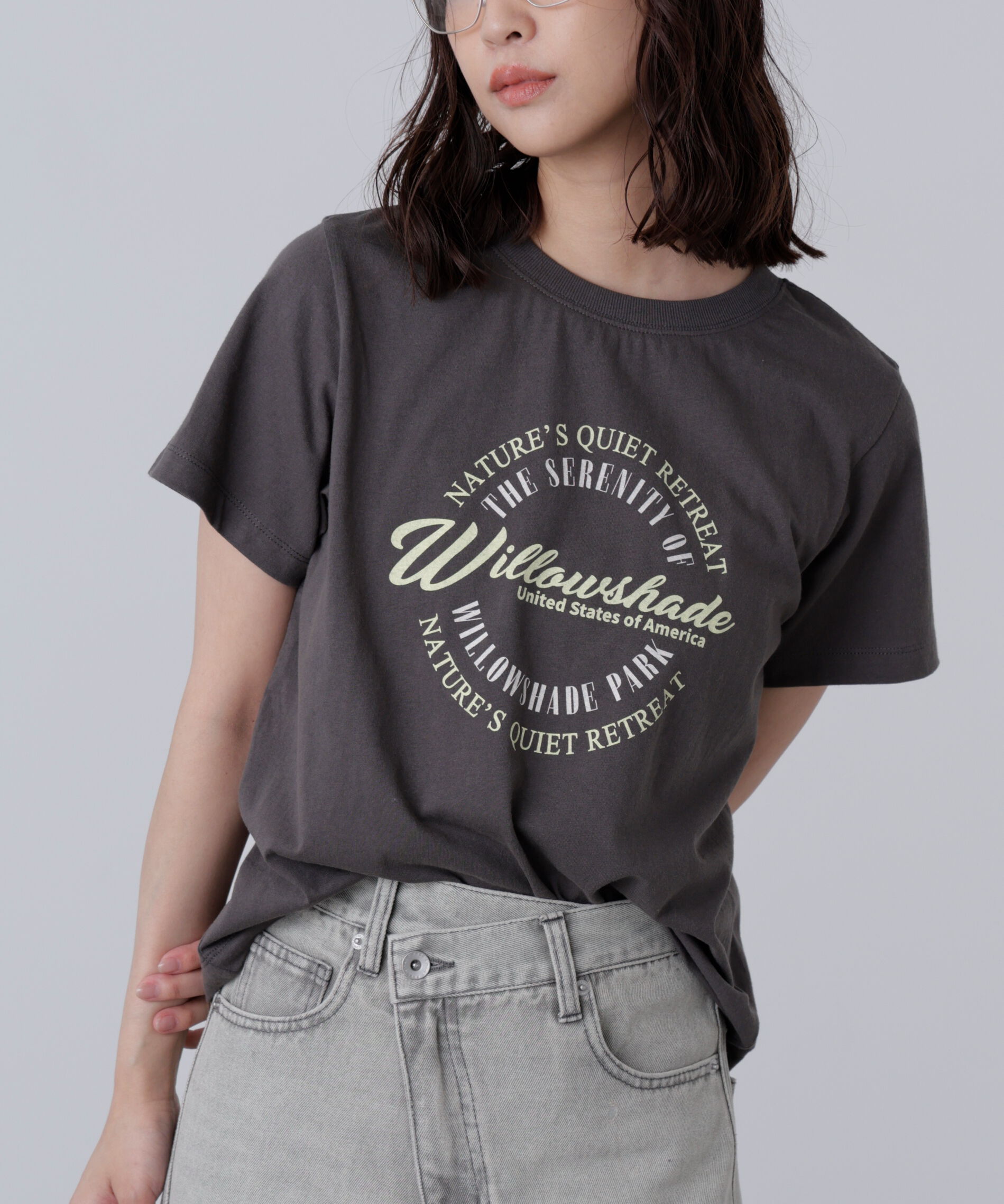  「サークルロゴプリントTシャツ」|Tシャツ・カットソー|