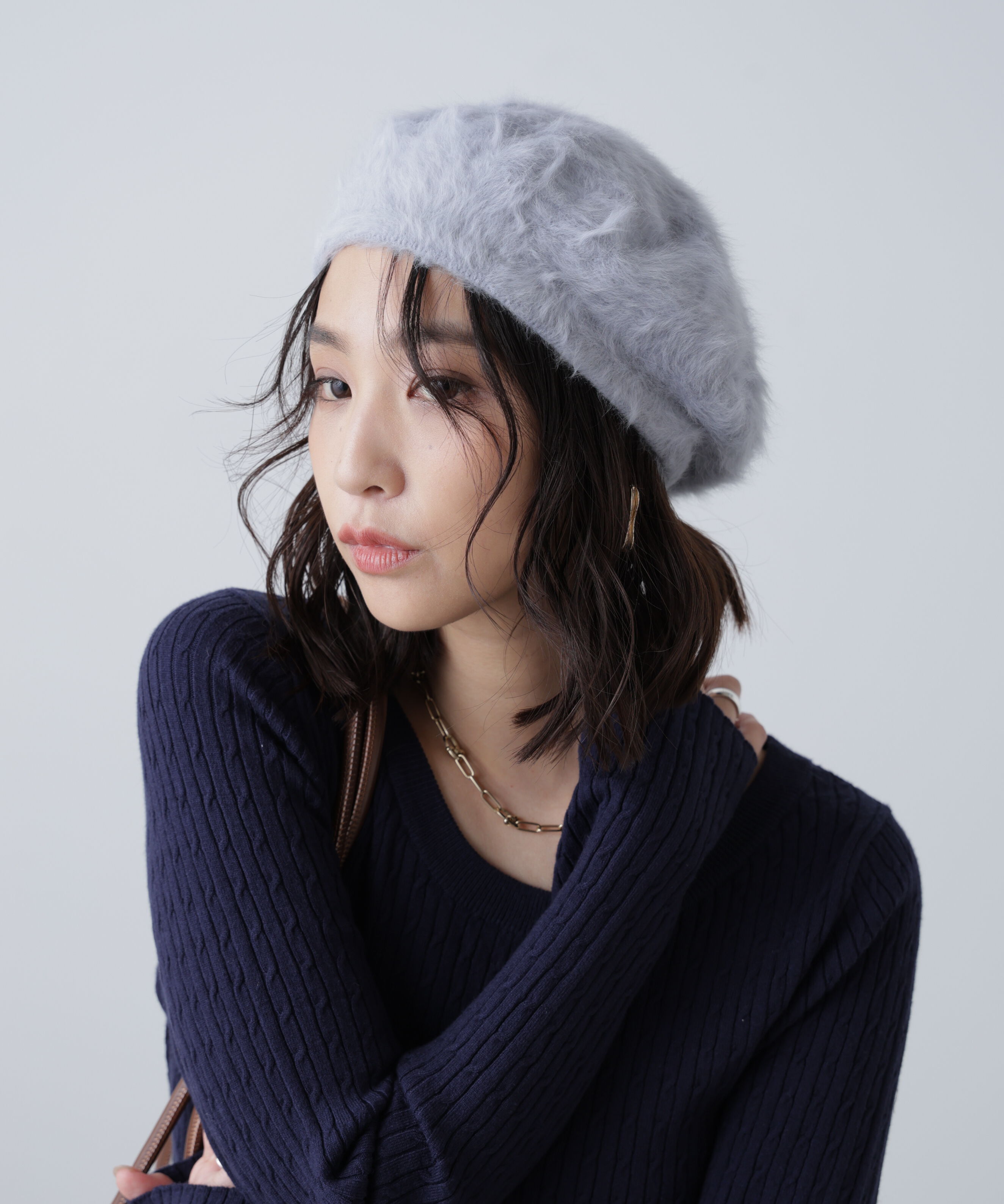  「シャギーベレー」|ソックス|グレー