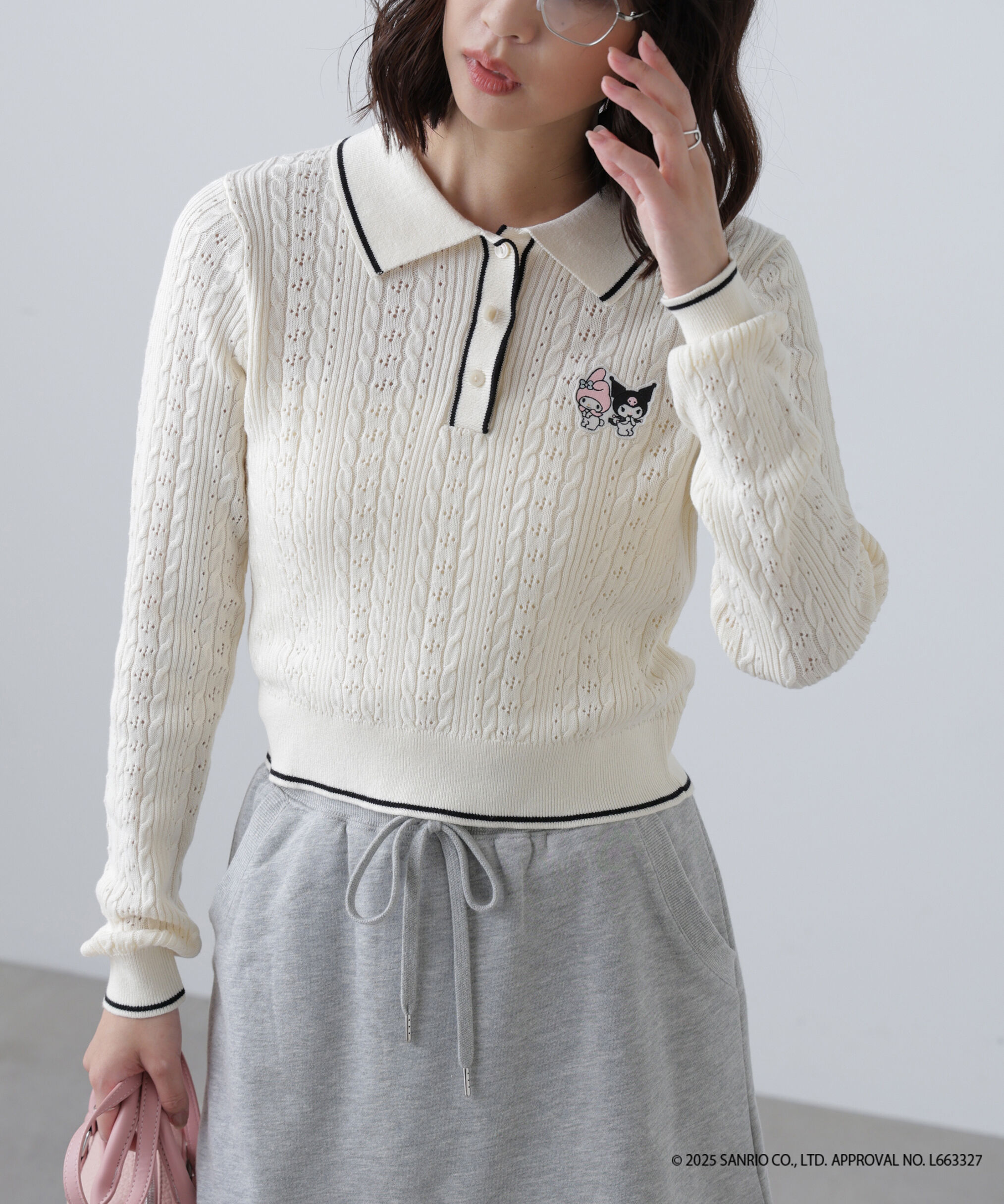  「〈メロクロコラボ〉ニット長袖プルオーバー」|ニット・セーター|