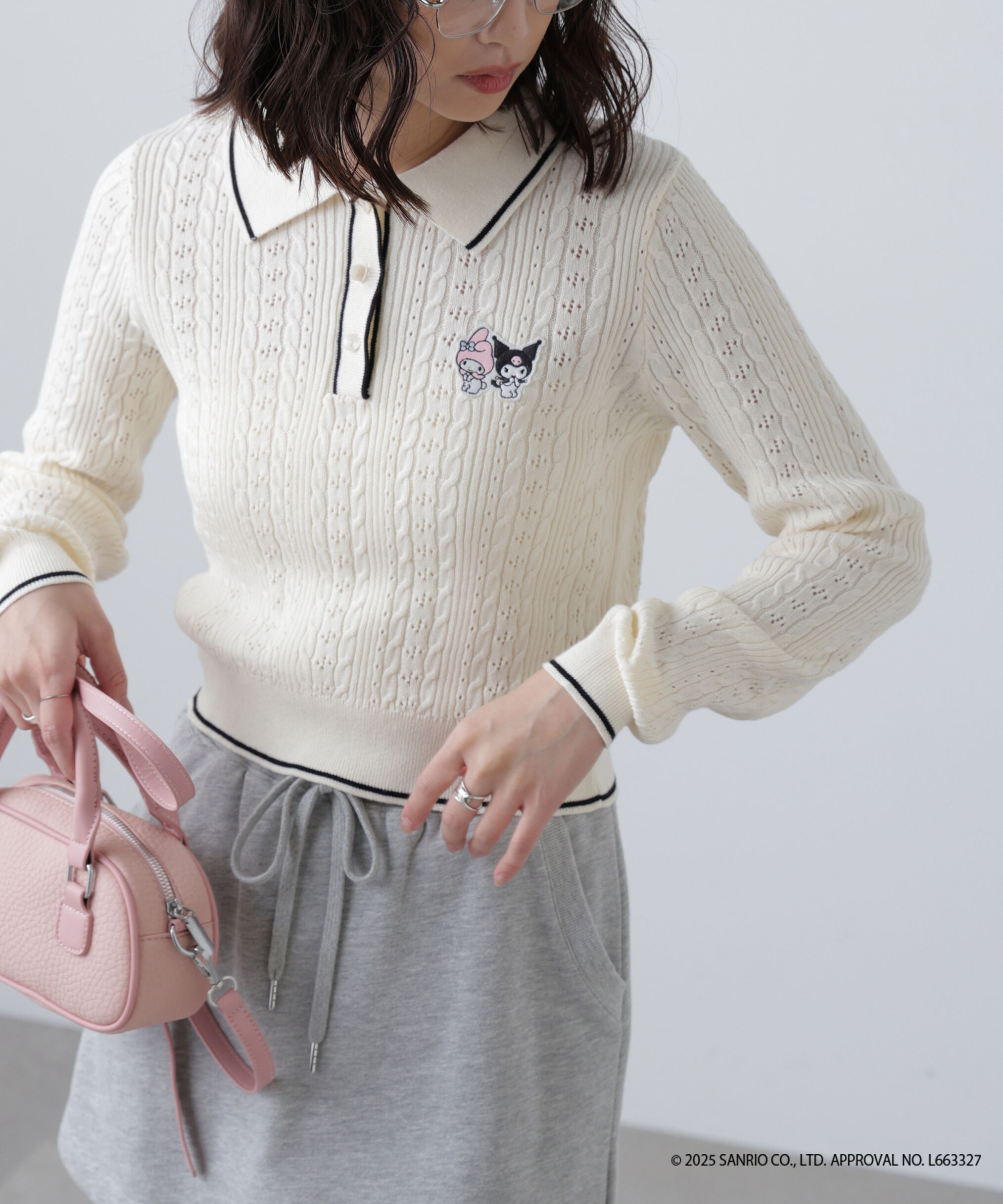  「〈メロクロコラボ〉ニット長袖プルオーバー」|ニット・セーター|