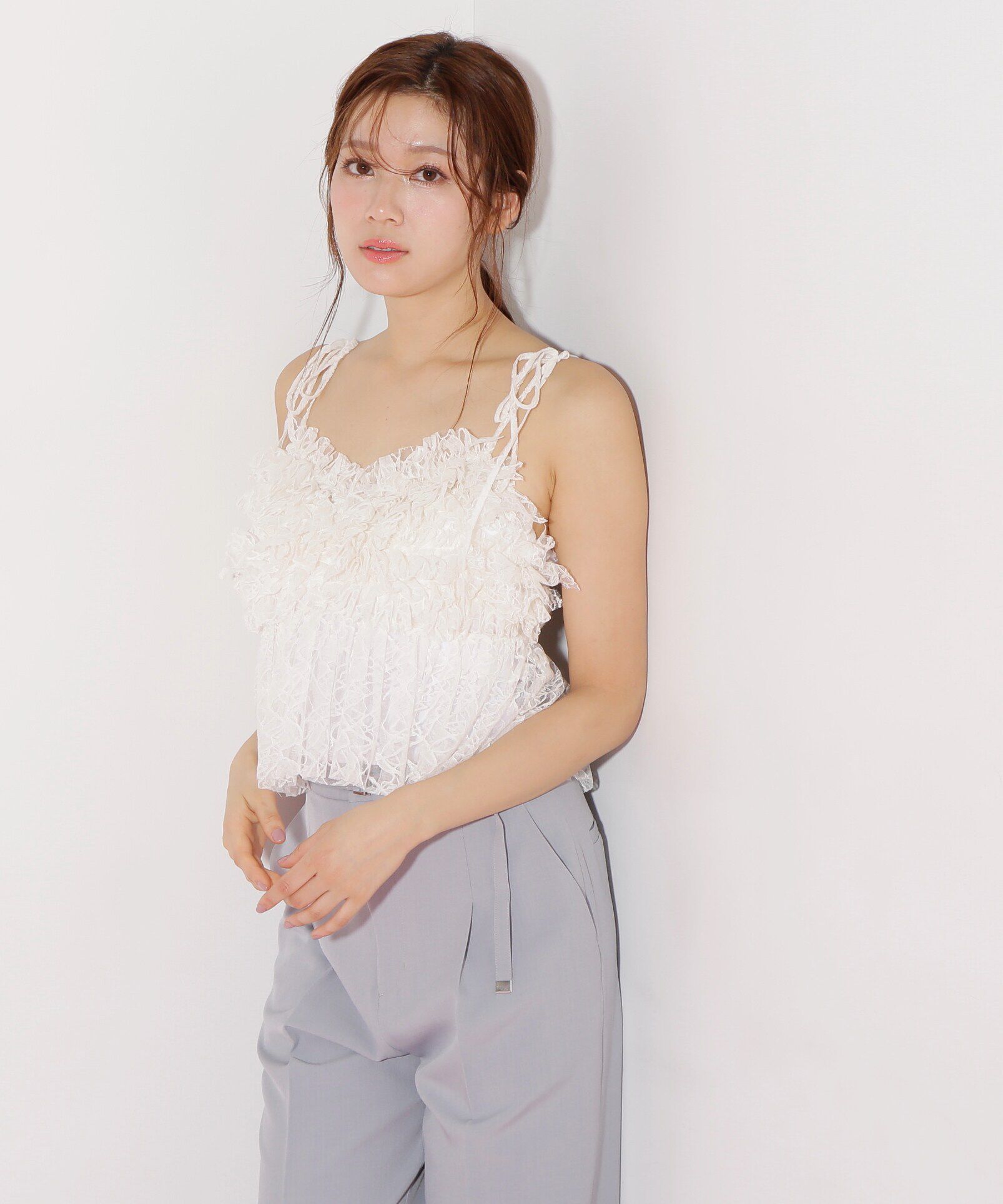  「フリルレースキャミ」|シャツ・ブラウス|