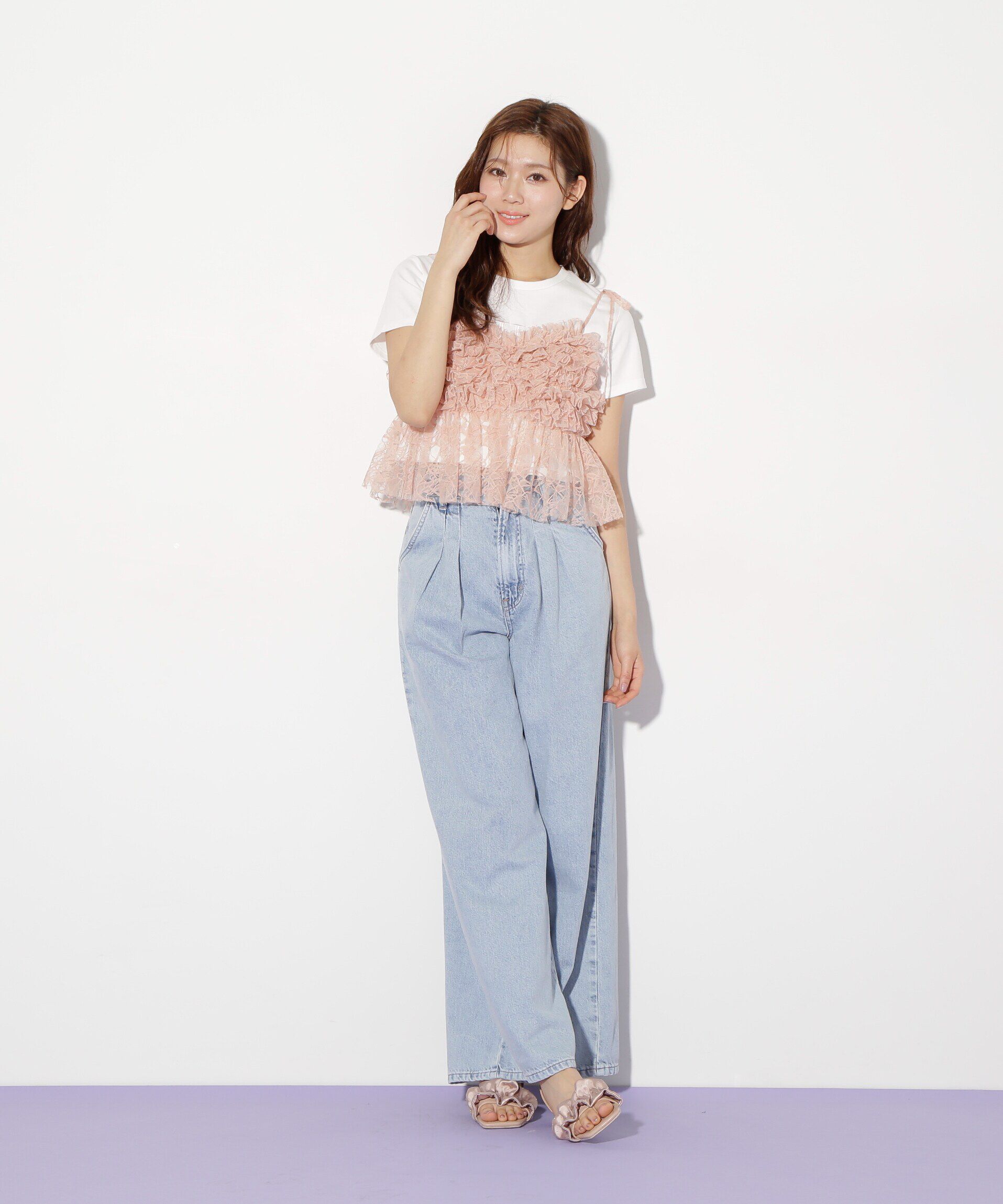  「フリルレースキャミ」|シャツ・ブラウス|