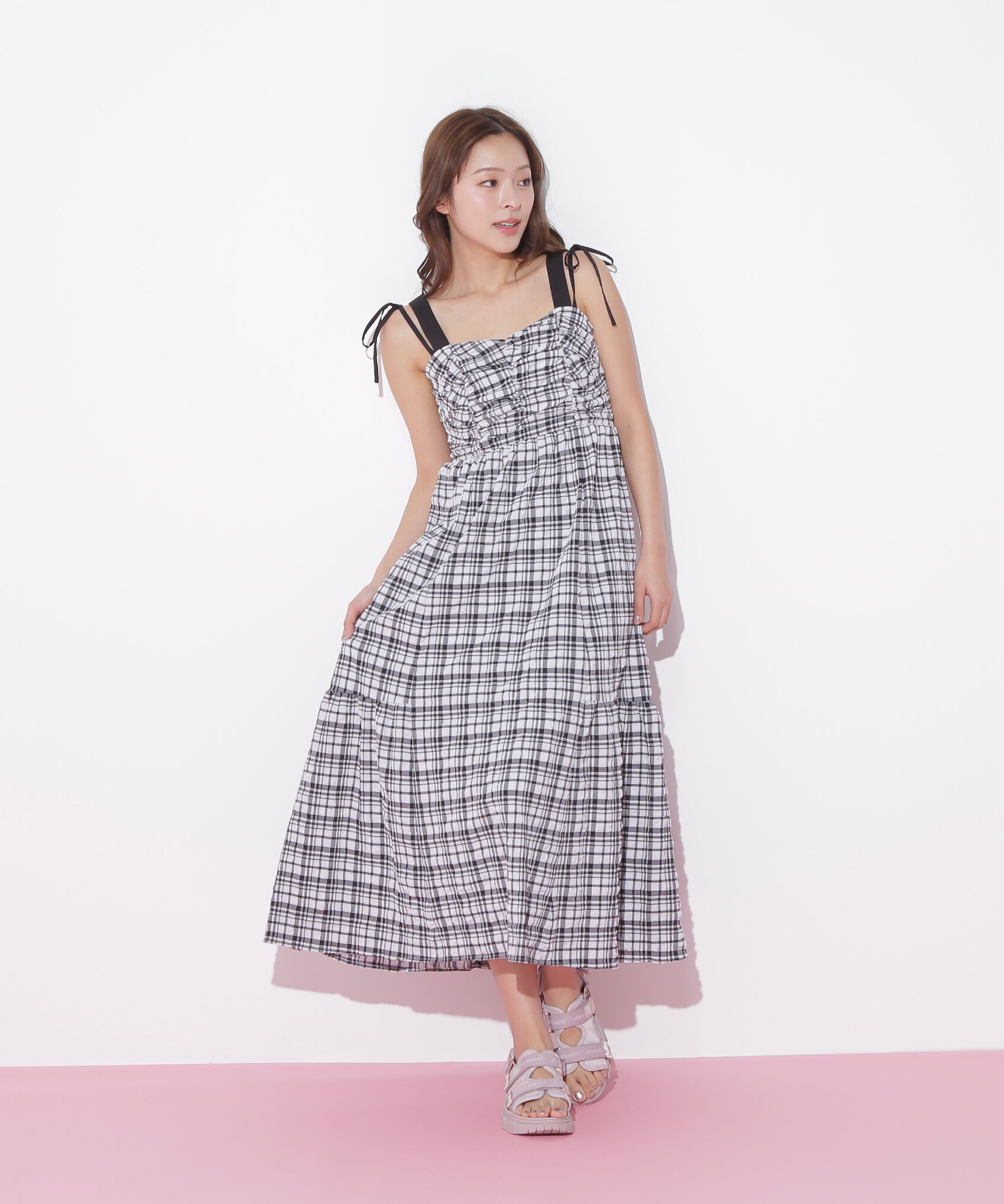  「ショルダーリボンワンピース」|ワンピース|