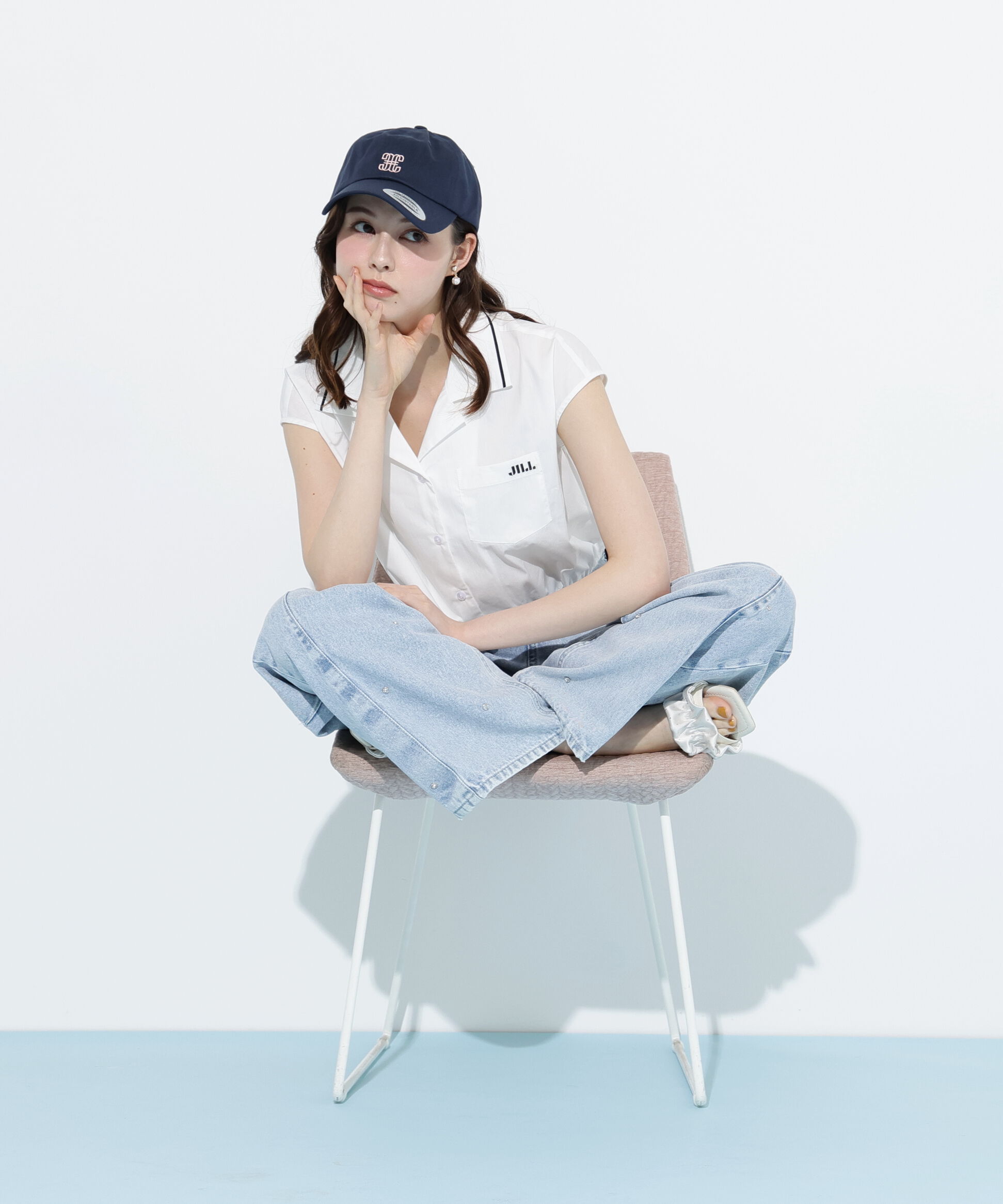  「ウエストリボン開襟シャツ」|シャツ・ブラウス|