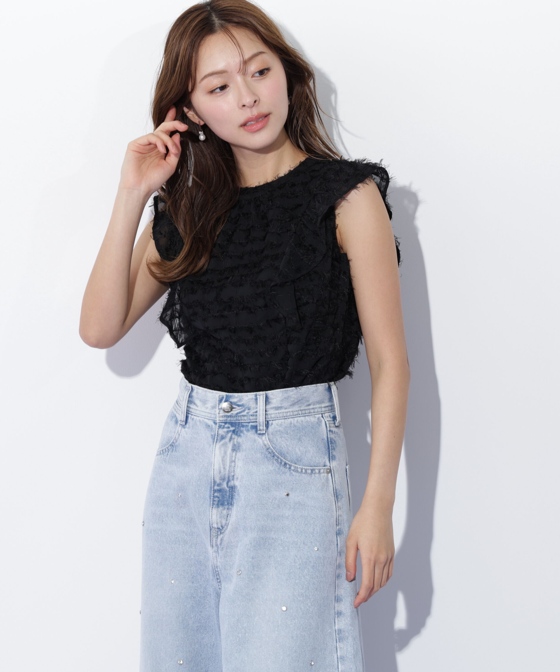  「フェザーチェックブラウス」|シャツ・ブラウス|