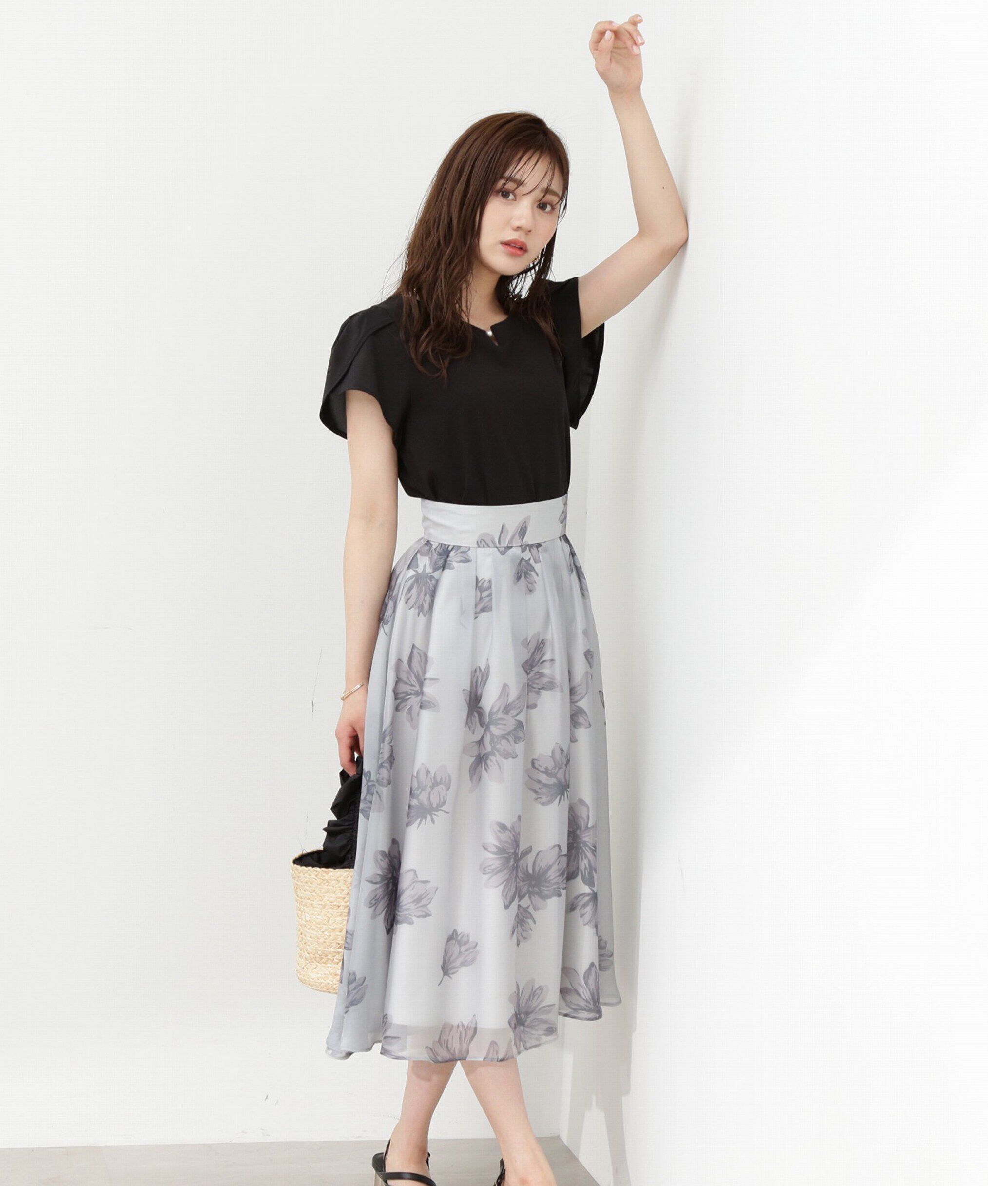 PROPORTION BODY DRESSING「シアービッグフラワースカート」|スカート|