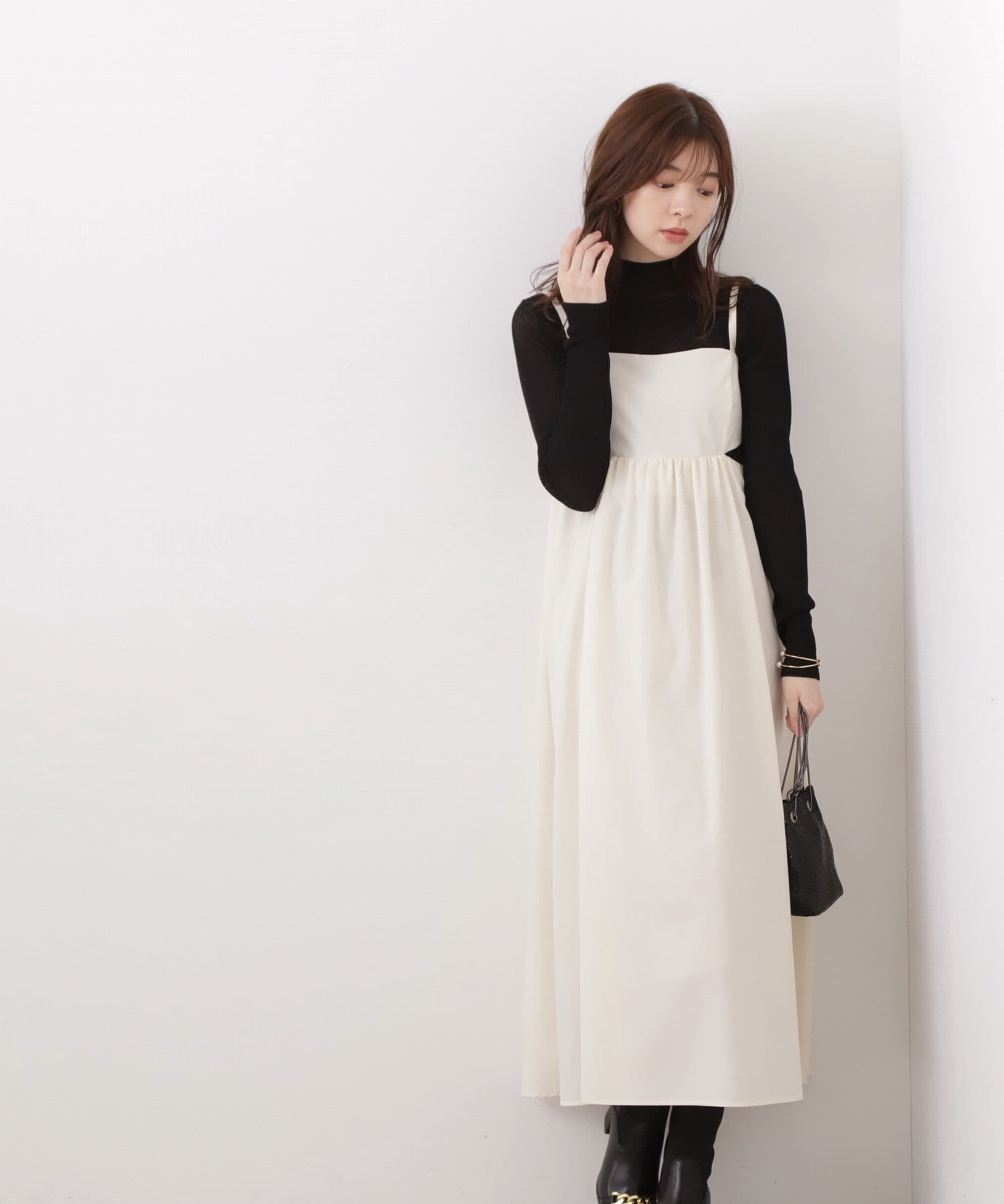 PROPORTION BODY DRESSING「サイドオープンキャミワンピース」|ワンピース|エクリュ1