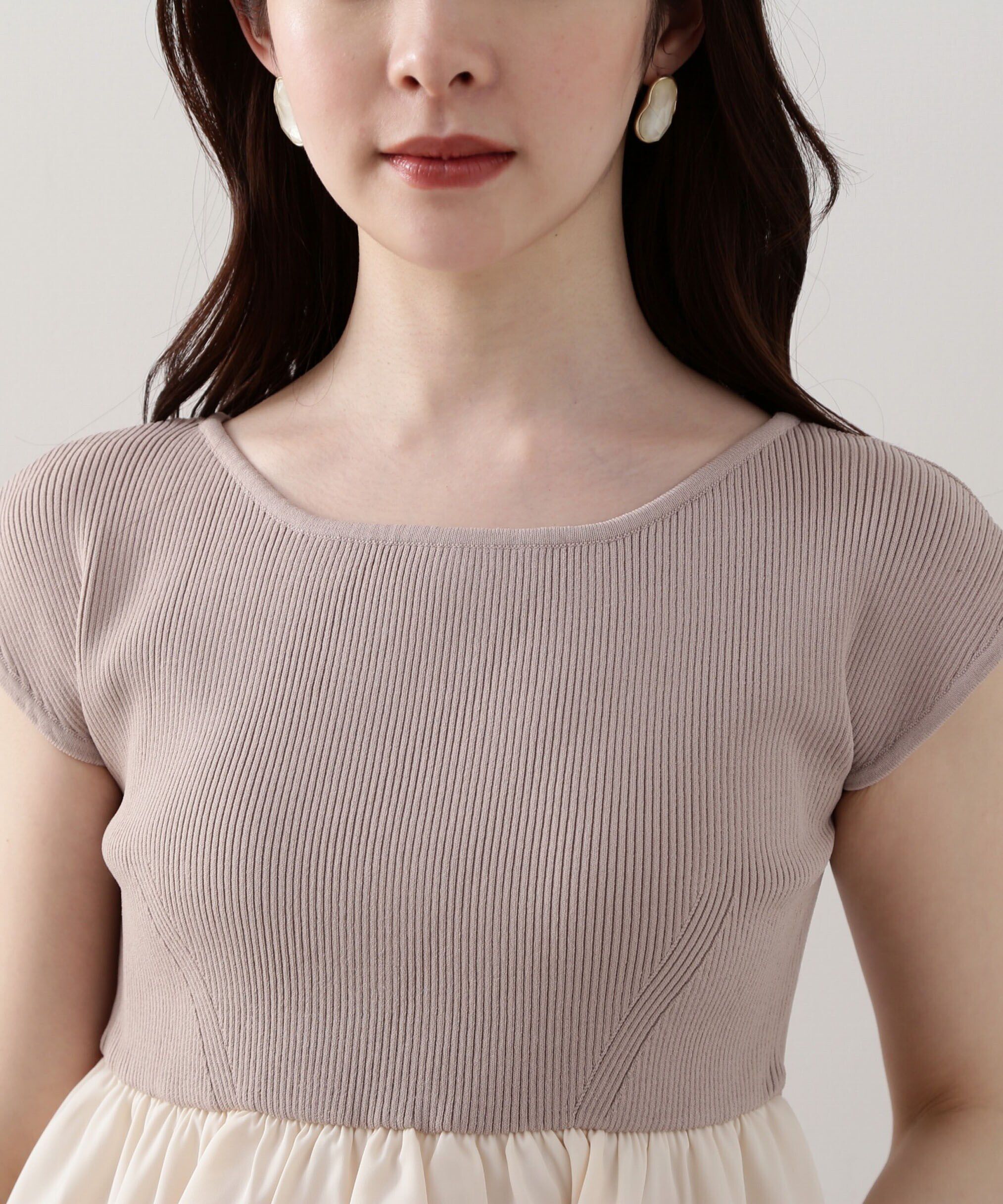 PROPORTION BODY DRESSING「バルーンペプラムニットSET UP　WEB限定カラー：ネイビー」|ワンピース|