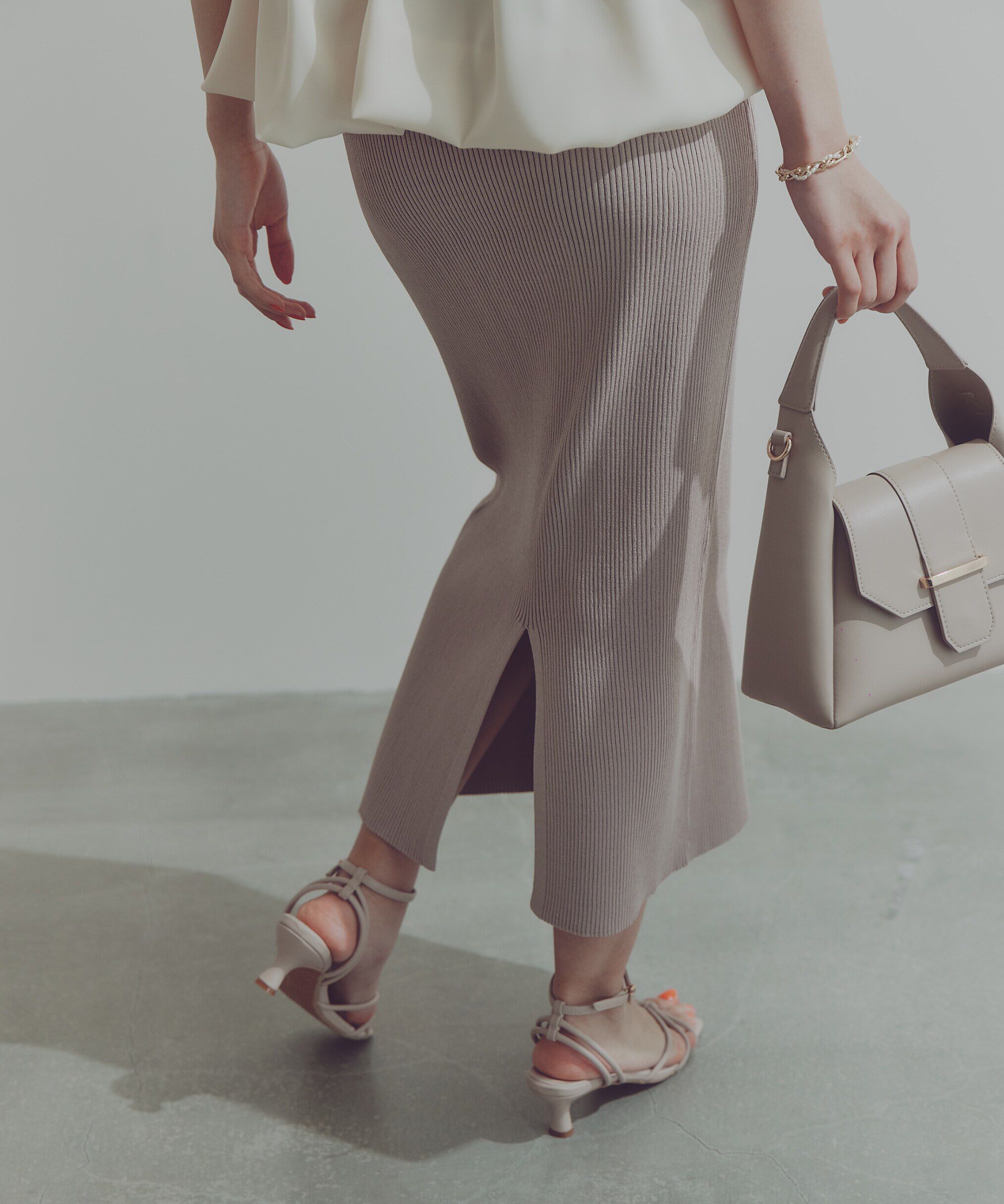 PROPORTION BODY DRESSING「バルーンペプラムニットSET UP　WEB限定カラー：ネイビー」|ワンピース|